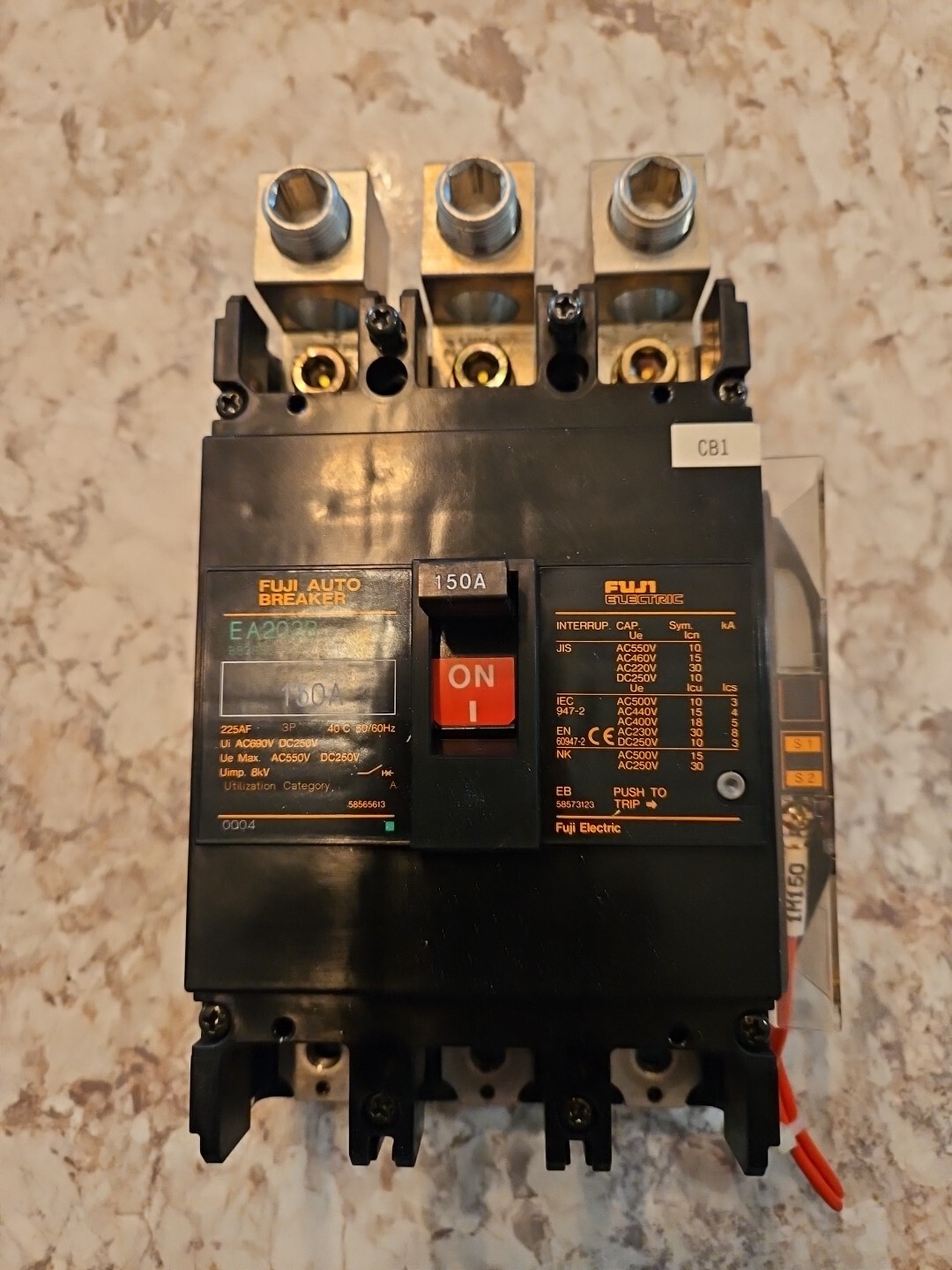 FUJI EA203B BB3GEB-150 150AMP 3POLE CIRCUIT BREAKER