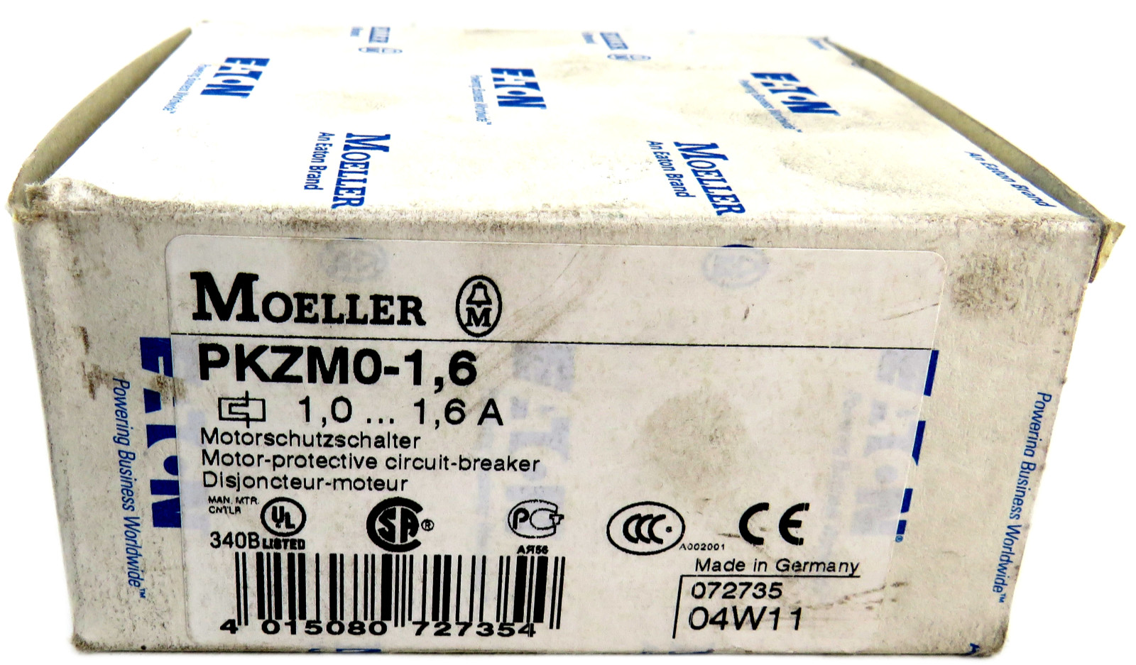 EATON Moeller pkzm0-1.6 Motor protective circuit breaker New