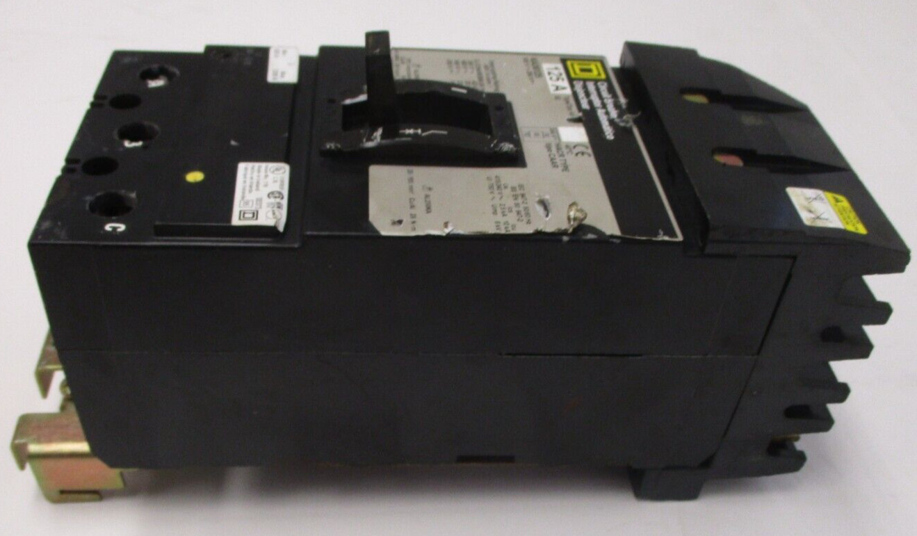 SQUARE D P/N: KA36125 CIRCUIT BREAKER 3POLE 3PHASE 125A 600V 25KAIC THERM MAGNET
