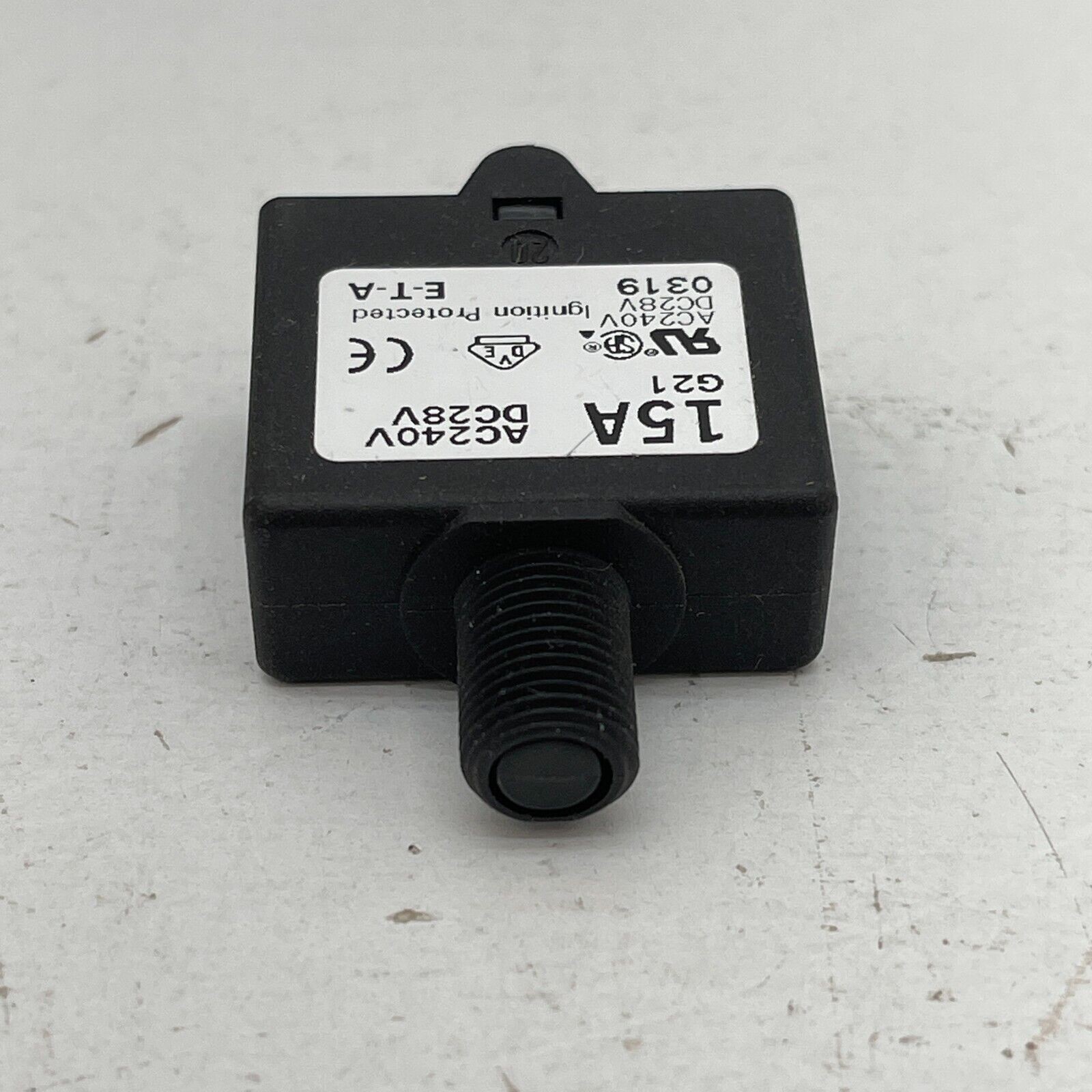 ETA G21-15A Thermal Circuit Breaker 15 A, 240 VAC 28 DVC – Pack of 5