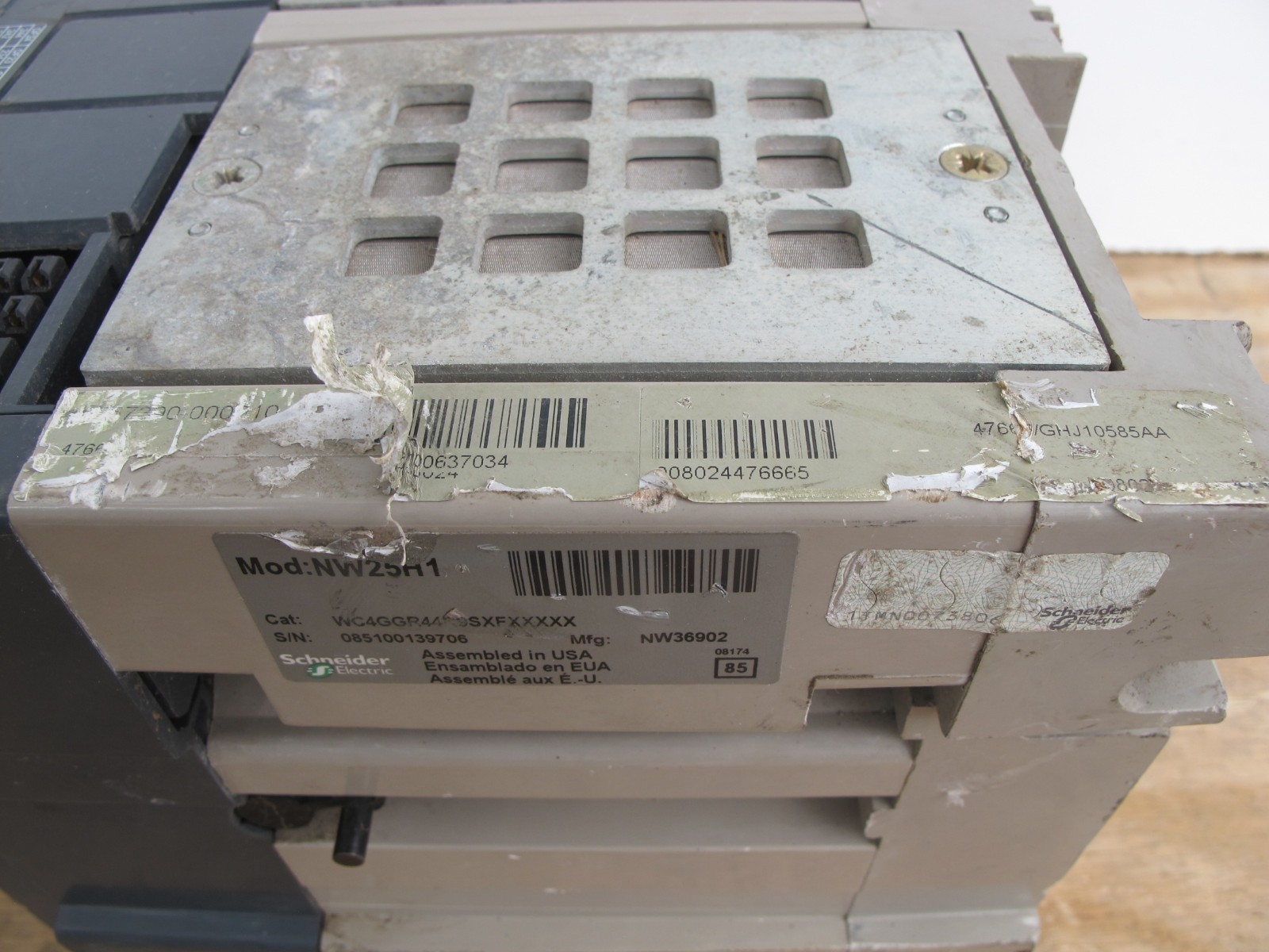Square D NW25H1 WC4GGR44R9SXFXXXXX 2500 Amp Schneider Electric 2500A NW 25 H1 MP