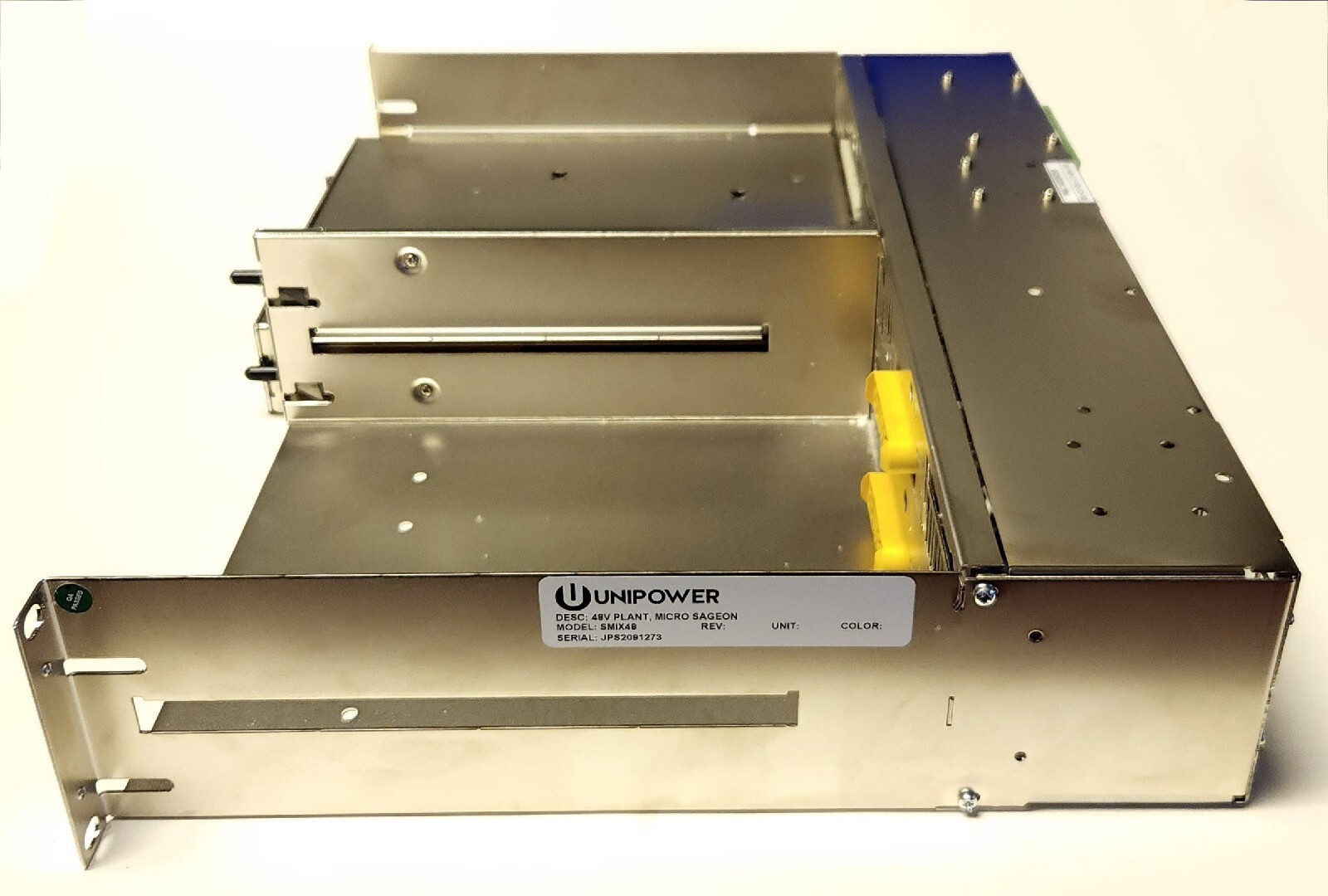 UNIPOWER SMIX48 MICROSAGEON 48 VDC POWER PLANT BASE Module Chassis
