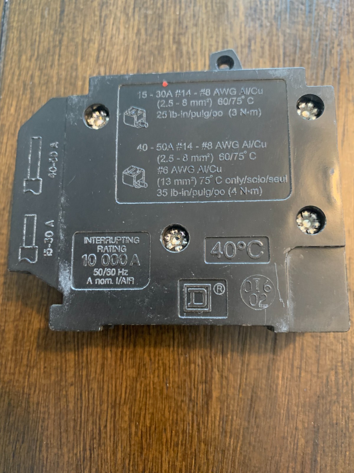 HOMT2020 Square D Homeline 20 amp Twin 20/20 1 Pole Tandem Circuit Breaker