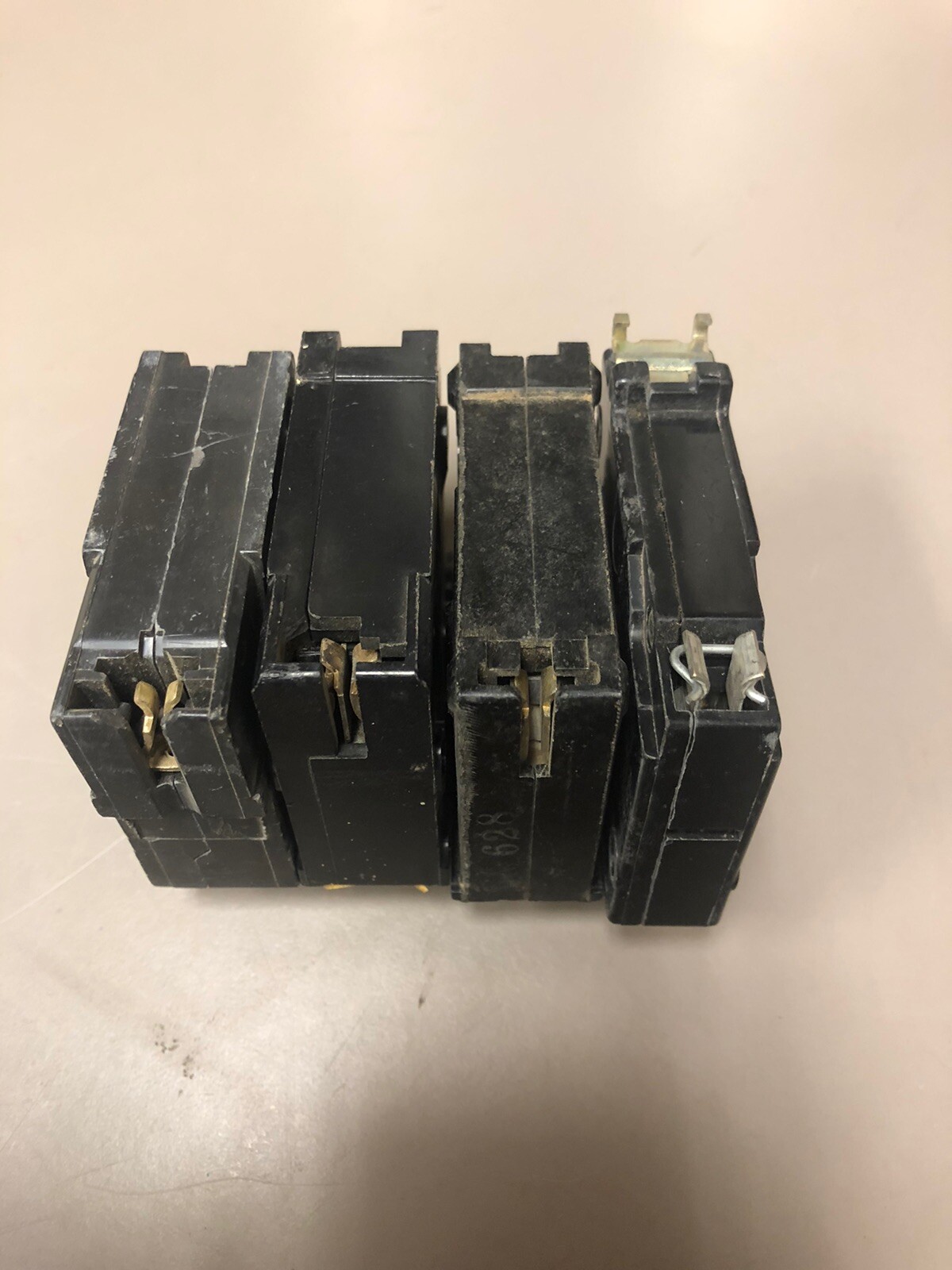 Lot of 4 Single Pole 20 Amp Breaker Mixed Brands USED TESTED GOOD