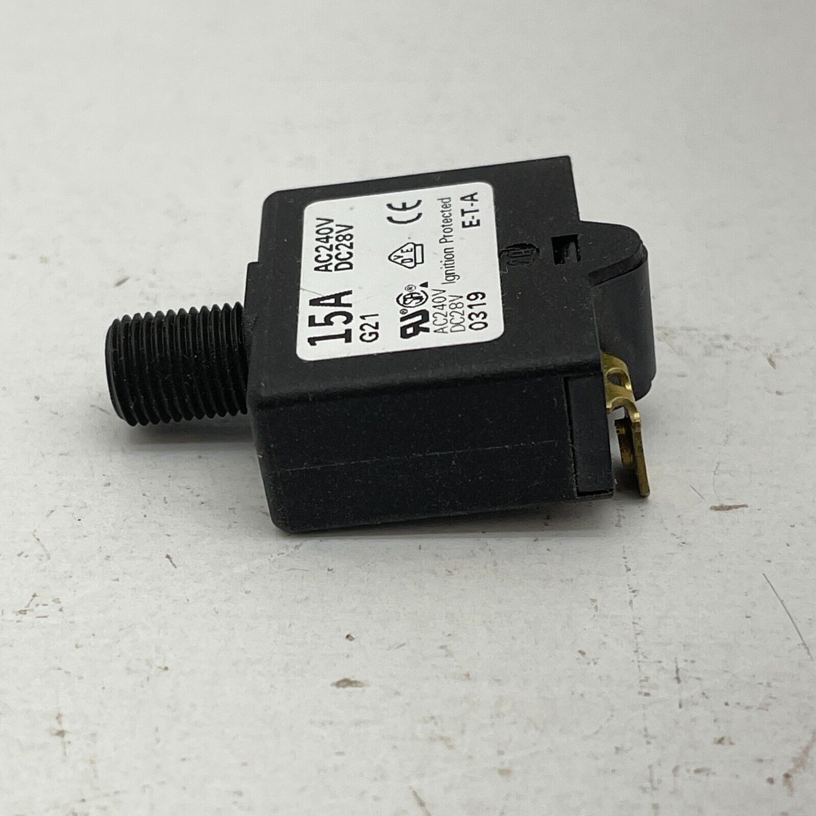 ETA G21-15A Thermal Circuit Breaker 15 A, 240 VAC 28 DVC – Pack of 5