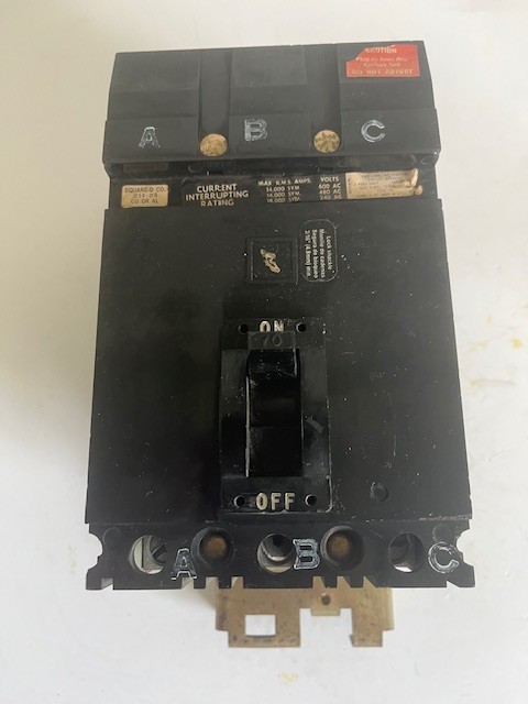 Square D FA-36070 Circuit Breaker 70Amp I Line 600VAC 3 Pole