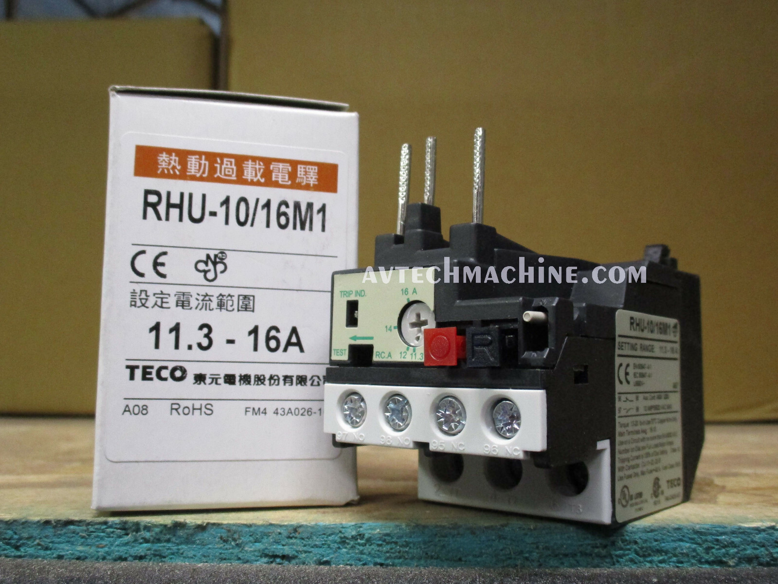 RHU-10/16M1 Teco Thermal Overload 3 Pole 11.3 – 16 Amp