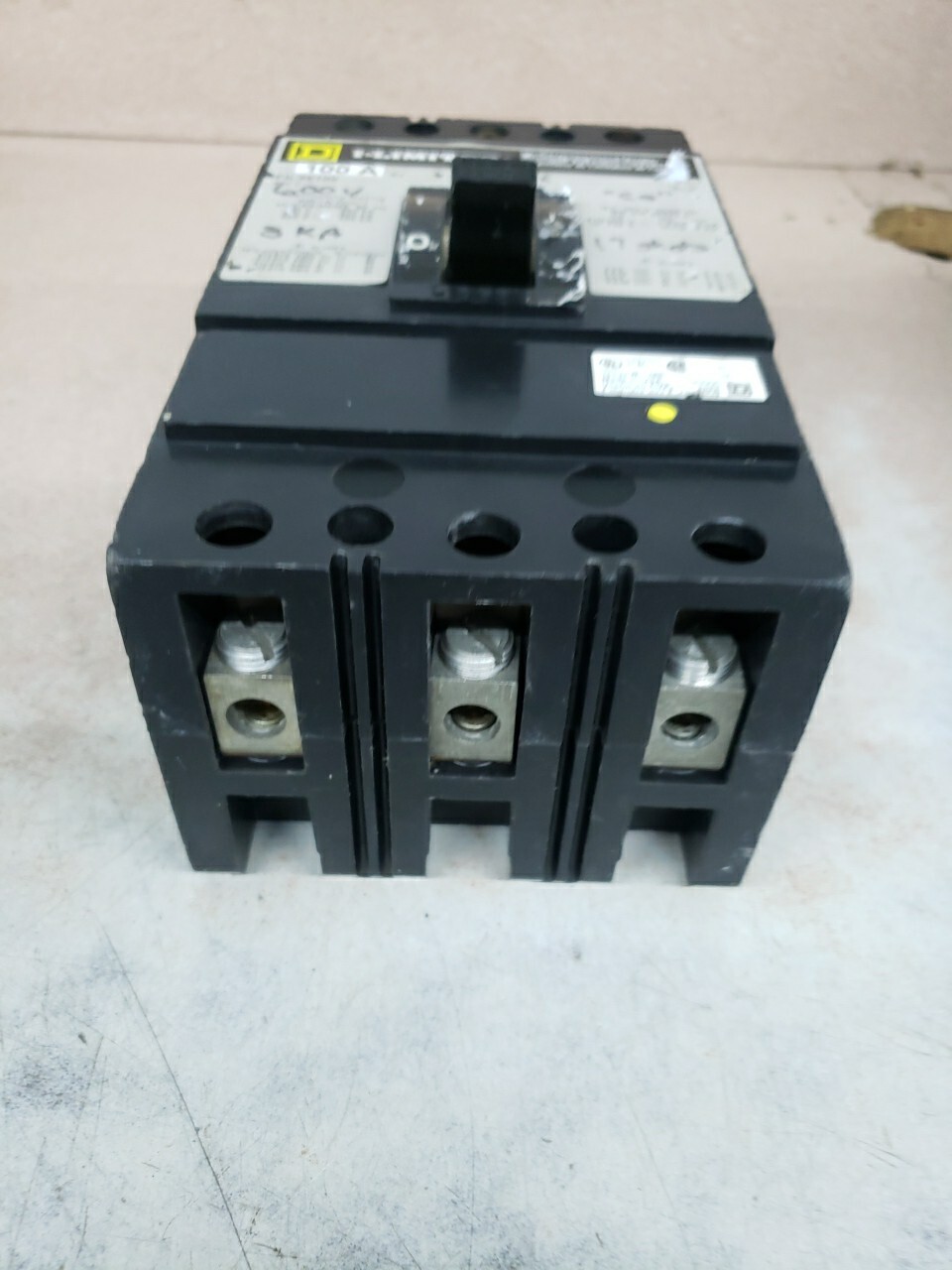 Square D I-Limiter 100 Amp Circuit Breaker FIL36100 Chipped Damaged Label