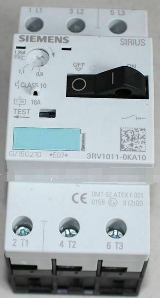 Siemens 3RV1011-0KA10 3RV10110KA10 0.9-1.25A Circuit Breaker -New Free Ship *UP