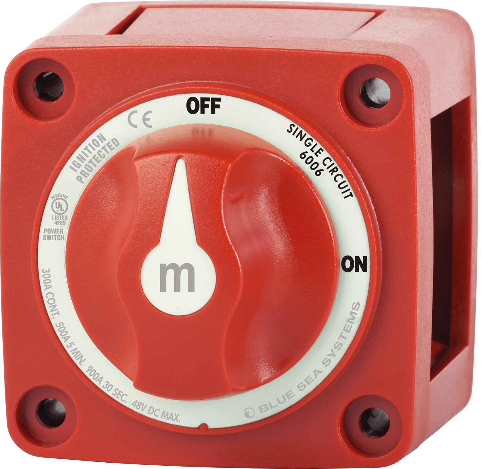 Tems 6006 Mseries Battery Switch On/off With Knob Red