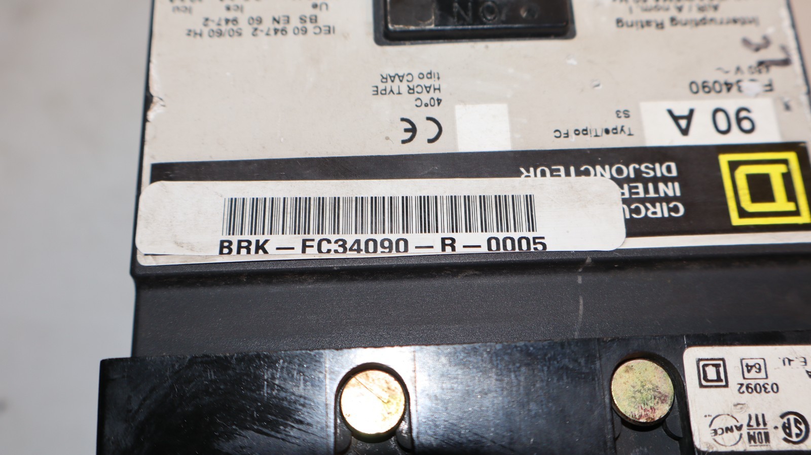 Square D 90AMP Circuit Breaker FC34090 480VAC