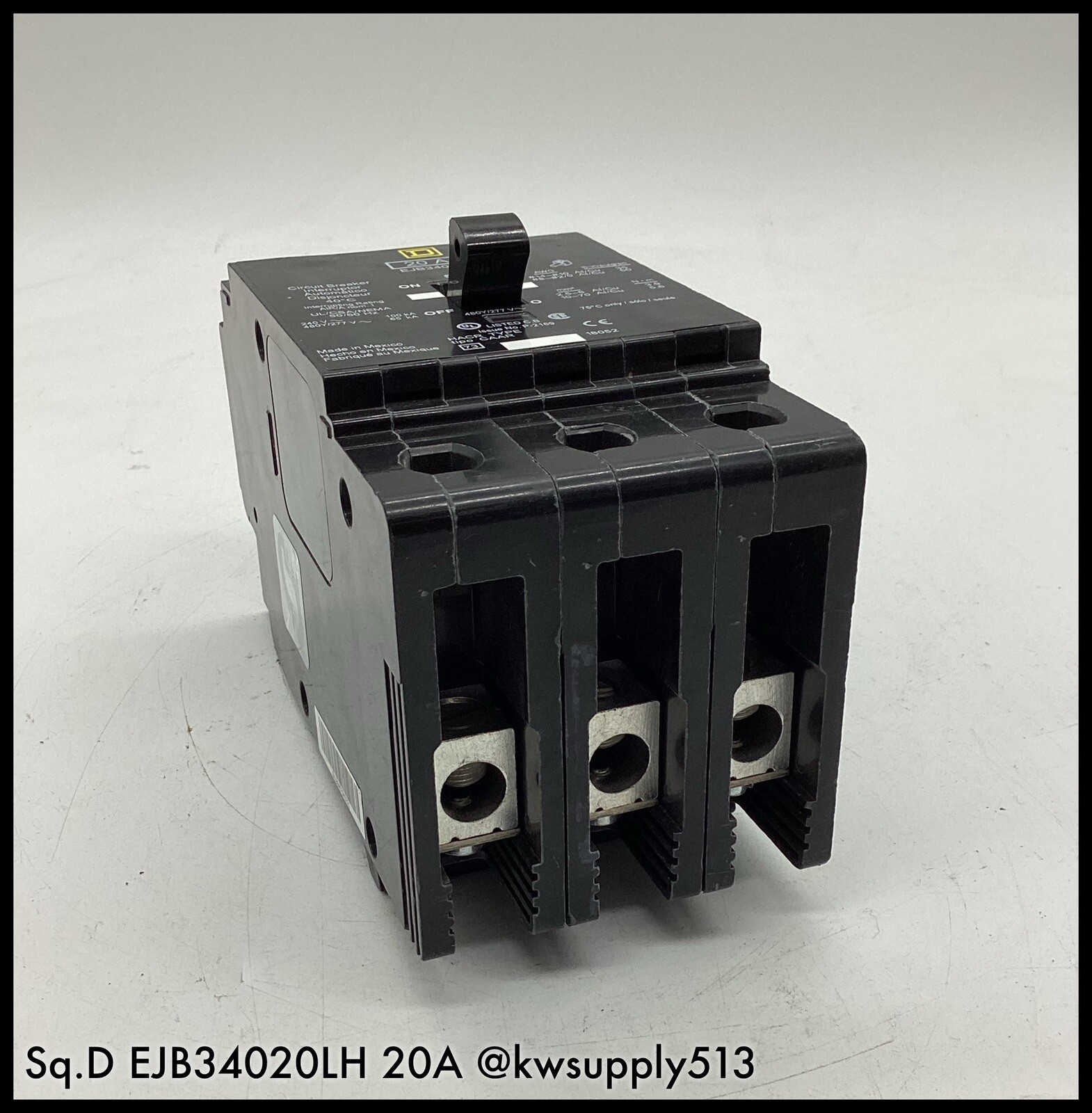 EJB34020LH~Square D EJB34020LH 480Y/277 VAC 20A CB ~ Bottom Lugs/90 Day Warranty