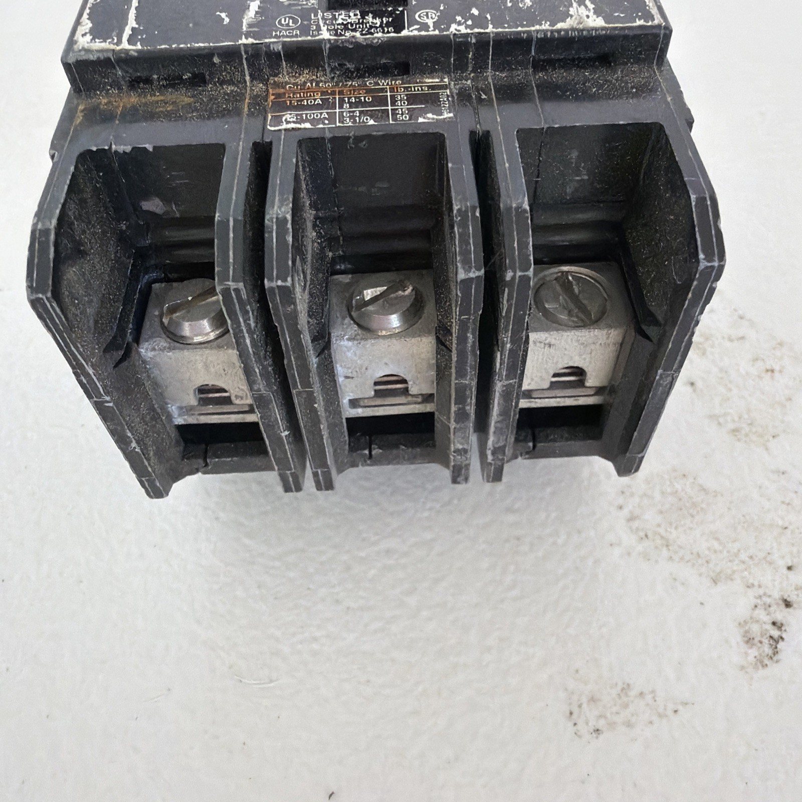 BQD325 – Siemens Bolt-on 480V 25A 3 pole circuit breaker 14kA@480V