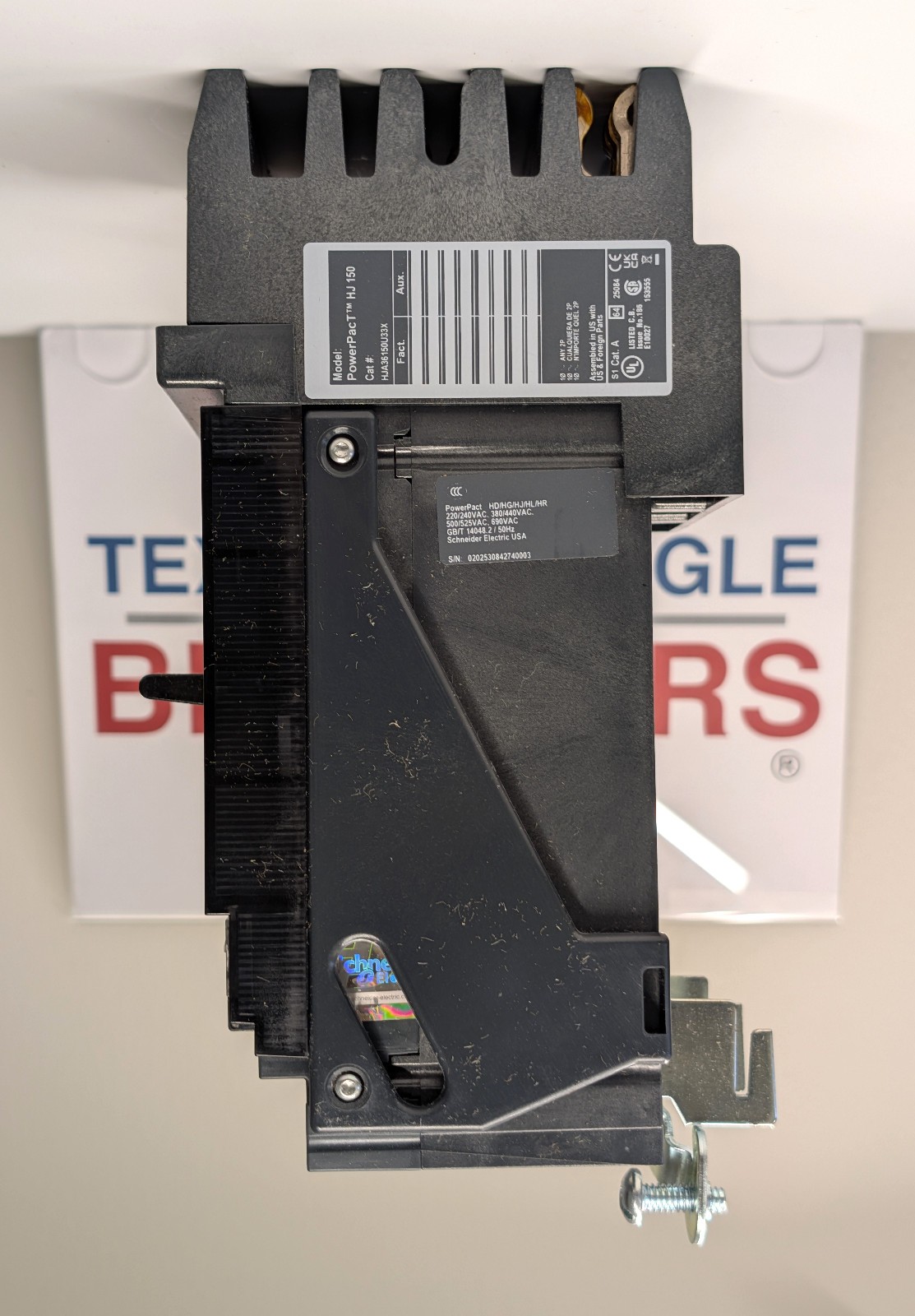 SQD HJA36150U33X Circuit Breaker, PowerPacT H, 150A, 3 pole, 600VAC, I-Line