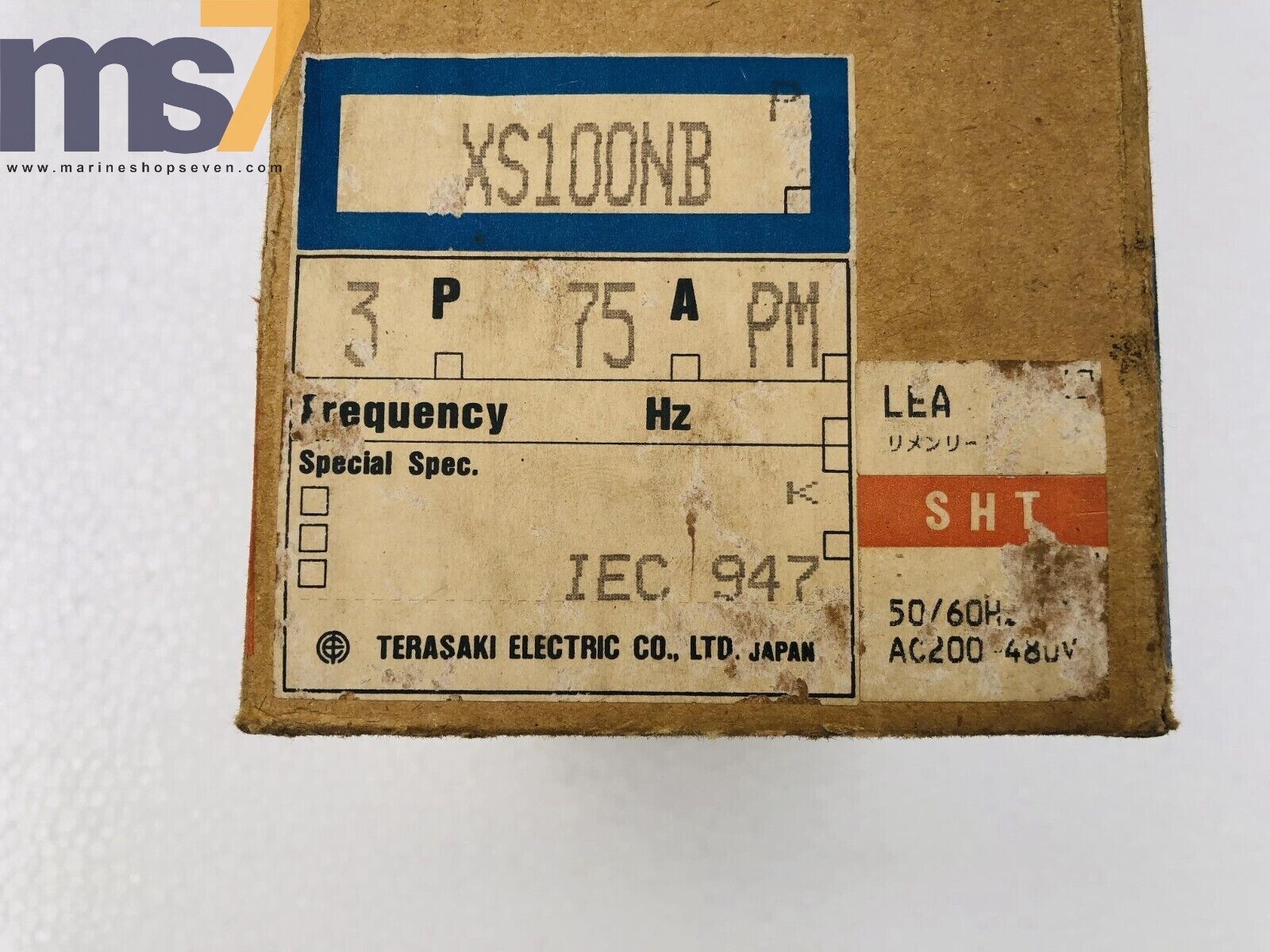 TERASAKI ELECTRIC CO.LTD XS100NB TEMBREAK CIRCUIT BREAKER 75A 690VAC 3P #NEW