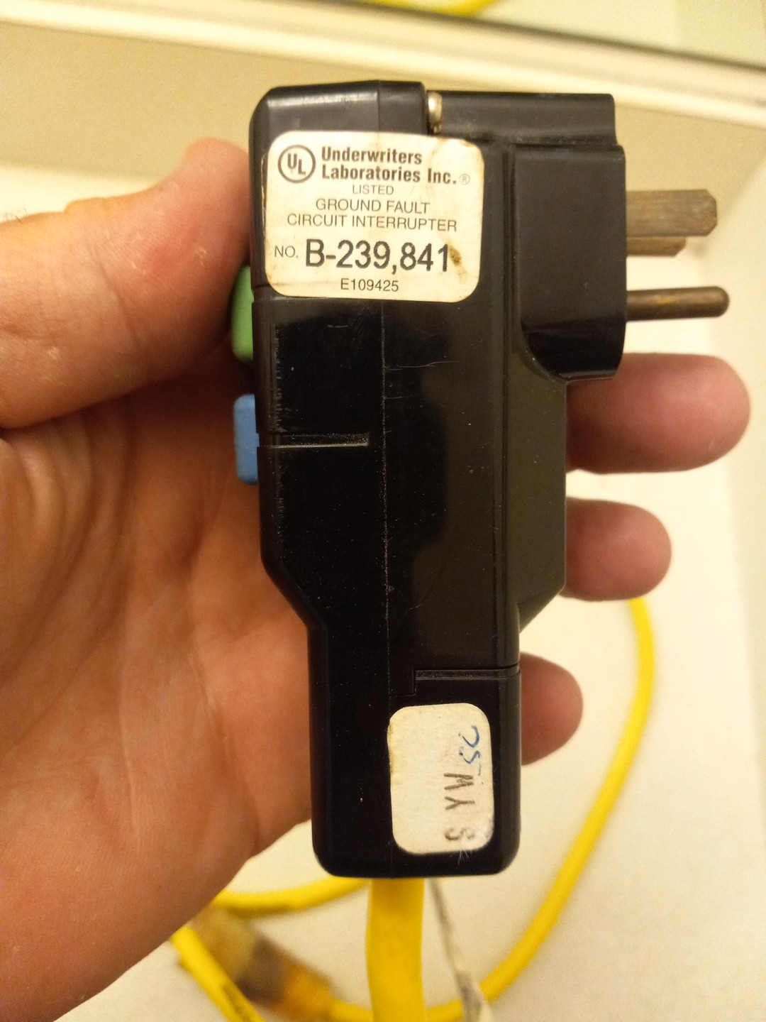 Woods Yellow Jacket GFCI/DDFT Ground Fault Circuit Interrupter 15A 6FT