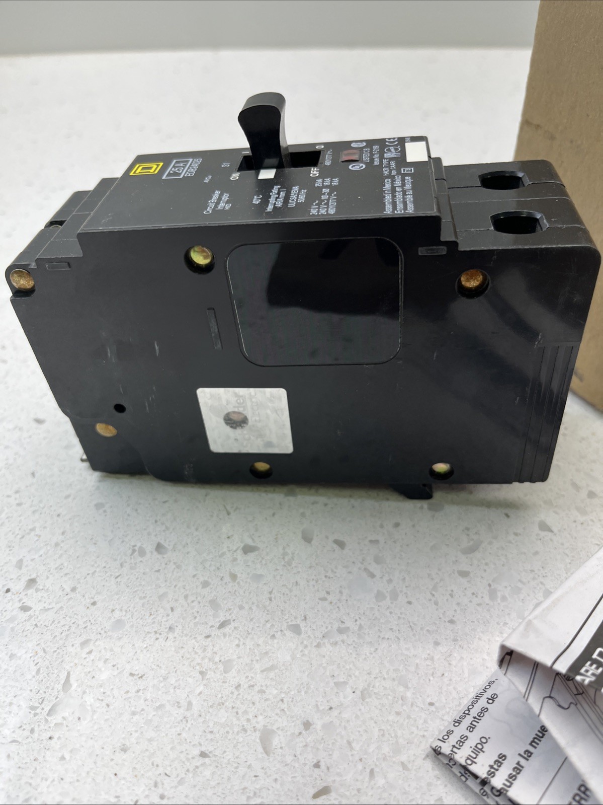 SQUARE D EDB24025 BREAKER 2POLE 25A 480/277V BOLT ON NEW IM BOX