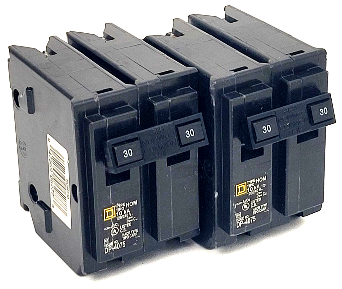 Lot of 2- HOM230 Square D 30 Amp 240 Volt Circuit Breaker -Next Day Option -Flaw