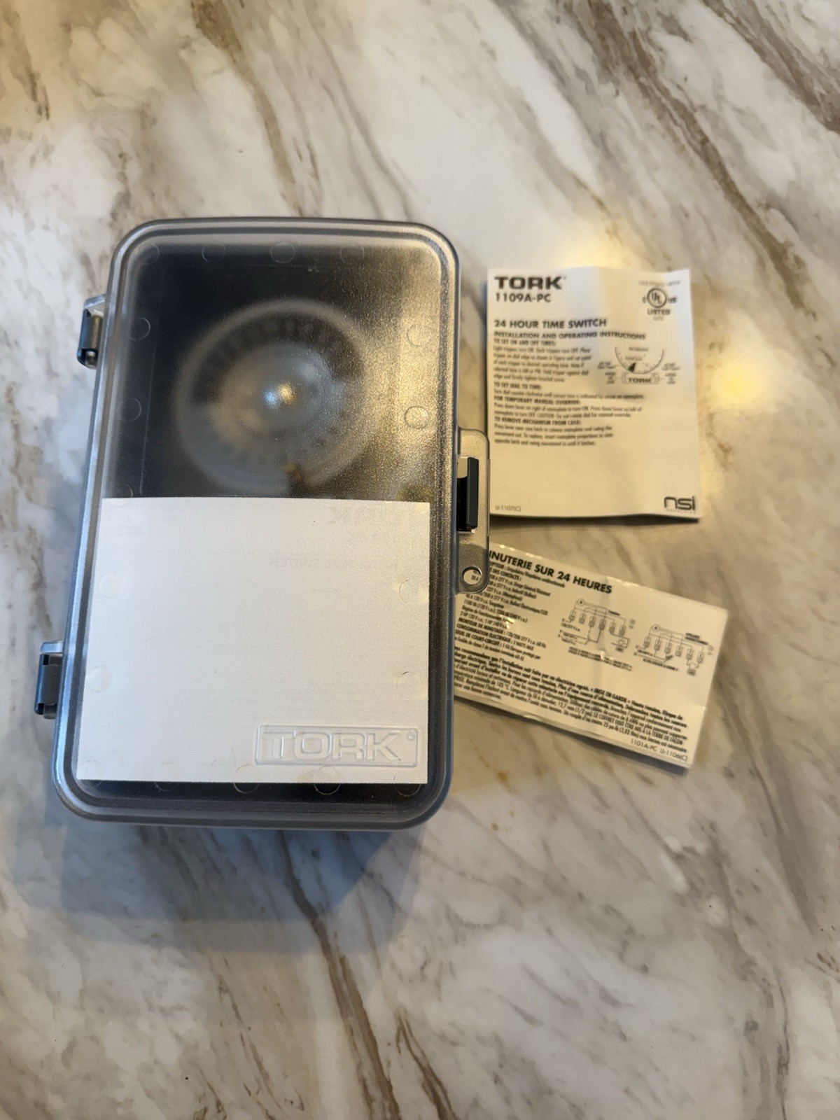 TORK Indoor Outdoor Time Switch 24 Hr Multi Voltage 120/208-277V Model 1109A-PC