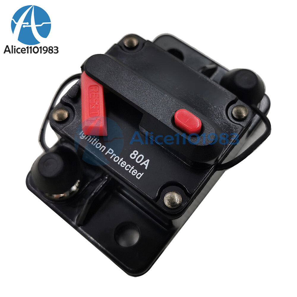 Waterproof Circuit Breaker Fuse Reset 30-300A DC12-48V Car Boat Auto Breaker