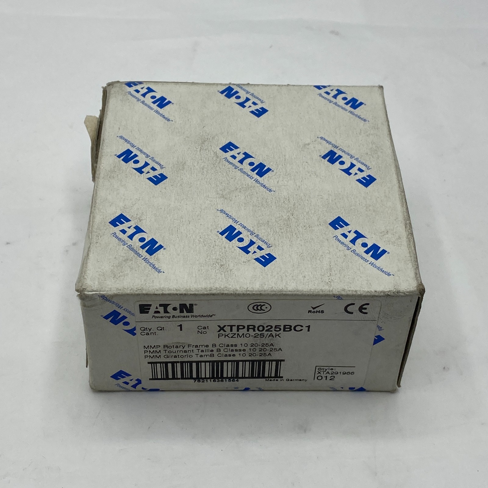 Eaton PKZM0-25/AK Motor Protector Circuit Breaker XTPR025BC1 25A