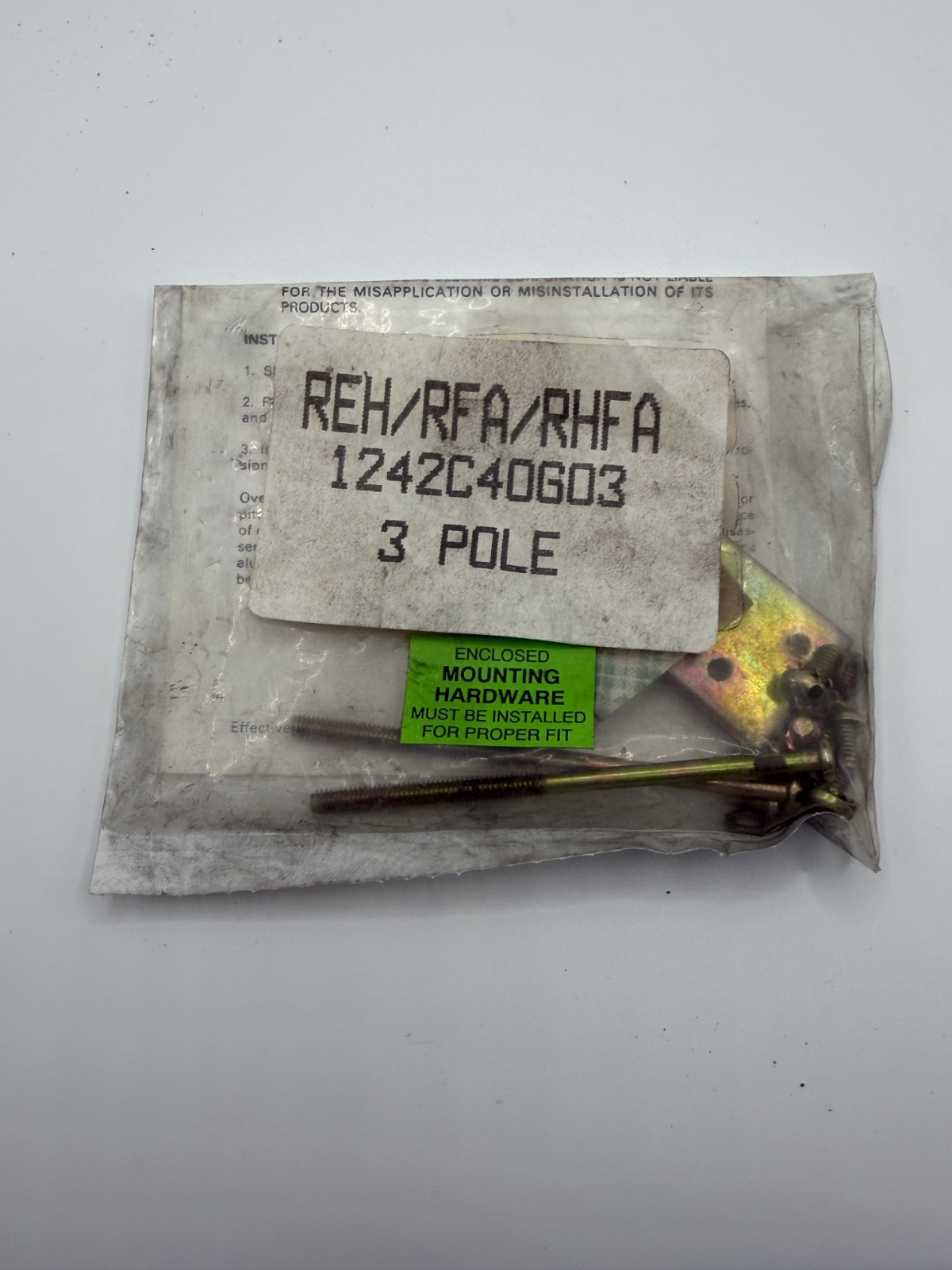 Westinghouse RFA3040 40A 600V 3P Circuit Breaker w/ Mounting Hardware – wrnty