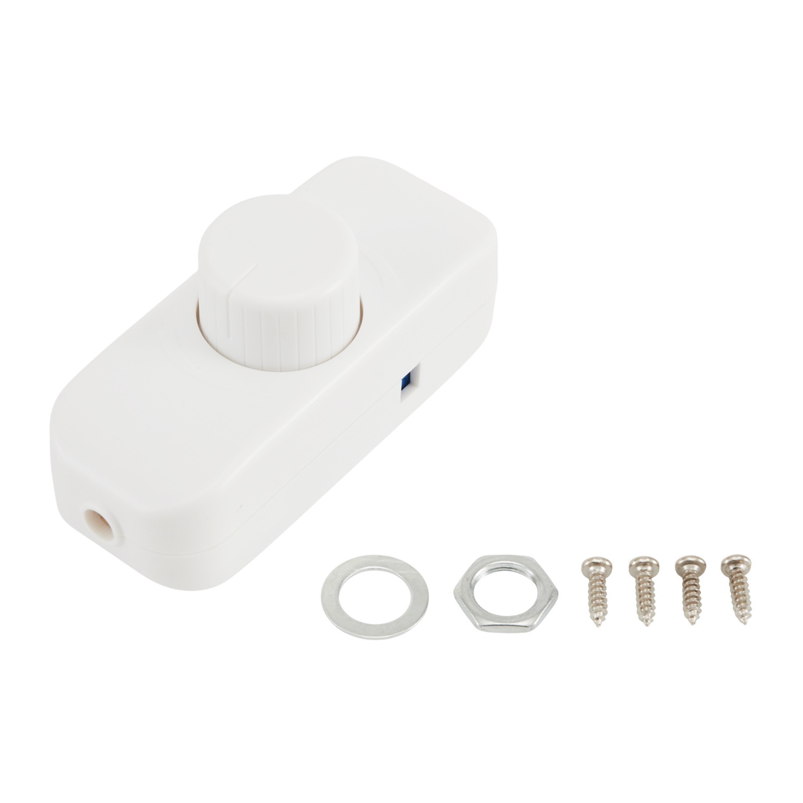 1pc LED Dimmer Switch,220V-240V Push ON/OFF Rotary Dimming,Inline Dimmer Switch