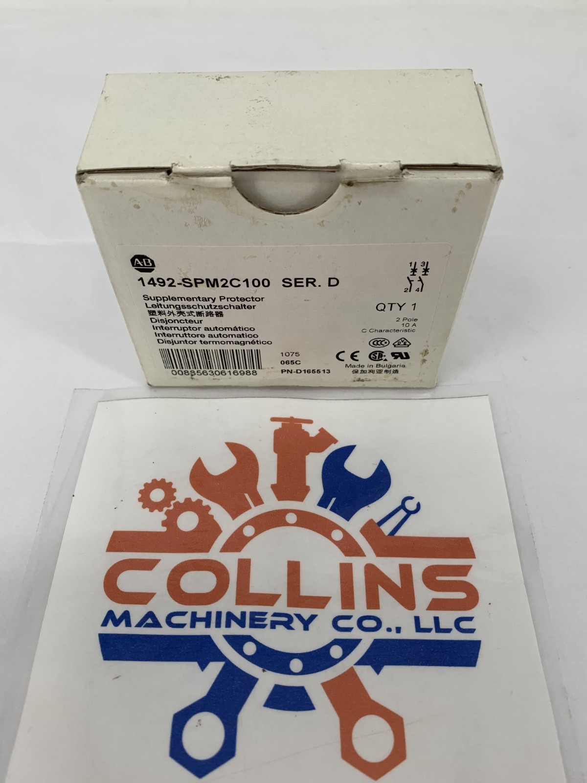 Allen-Bradley 1492-SPM2C100 2P 10A 480Y Supplementary Protector Circuit Breaker