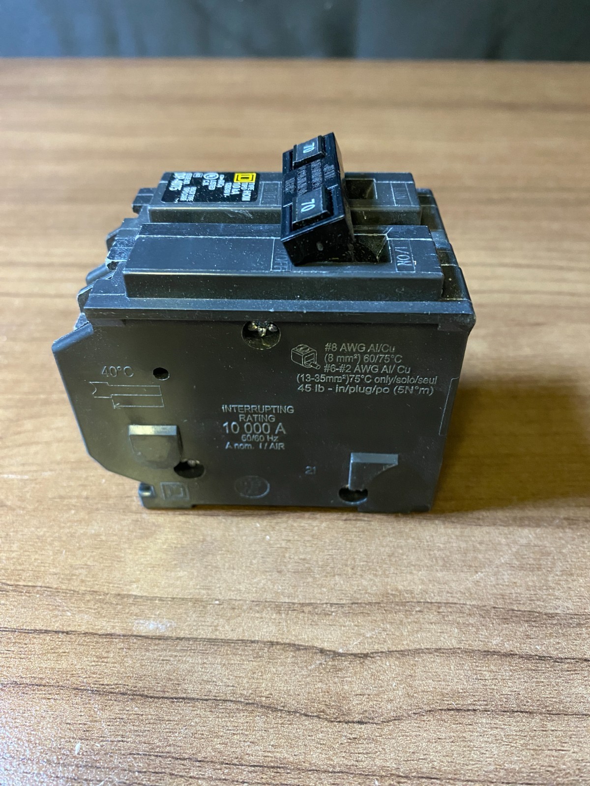 Square D by Schneider Electric HOM270CP Black Mini Circuit Breaker