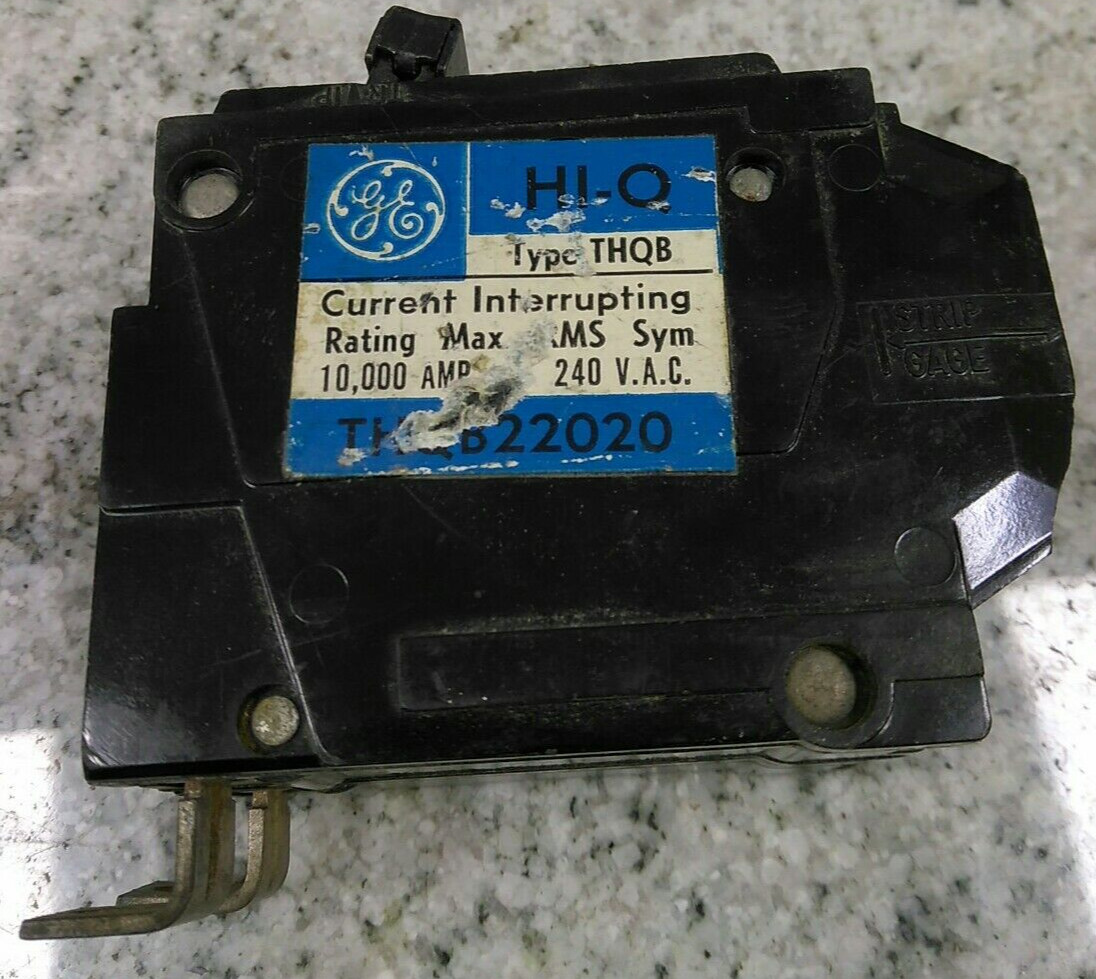 GE /BREAKER/ THQB2120 /20A/2Pole/120-240VA/TYPE BOLT- ON &GROVE & THQB/ USE(L248