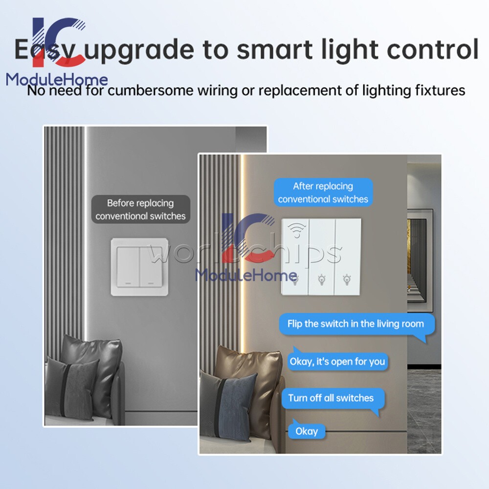 DH-315 Ewelink WiFi Smart Switch Light Control Panel Remote Control Wall Switch