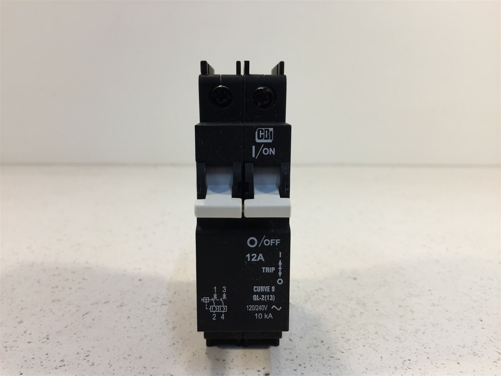 CBI QL213C9 12A Circuit Breakers QL299120 – Lot of 5 – 2 Pole Units Curve 9