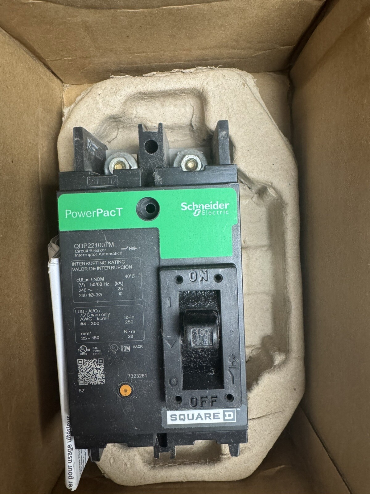 SQUARE D QDP22100TM 240V 100A NSNP