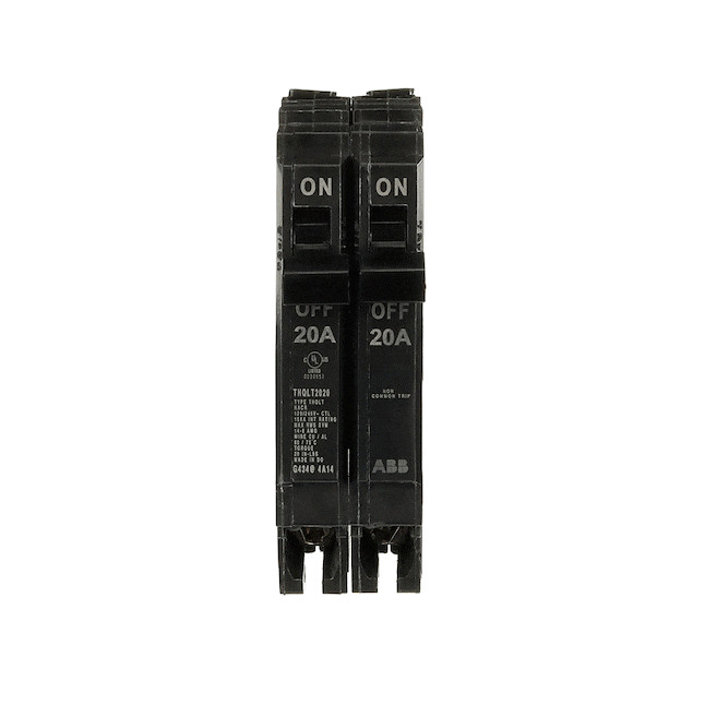 ABB 20-amp/20-amp 2 -Pole Tandem Circuit Breaker