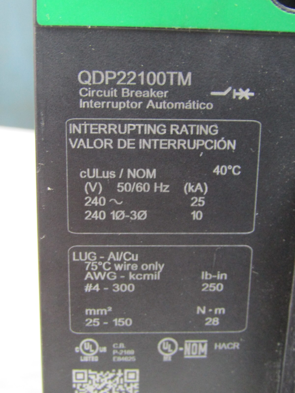 💥NEW SQUARE D 100 AMP POWERPACT CIRCUIT BREAKER 2 POLE 240 VAC QDP22100TM