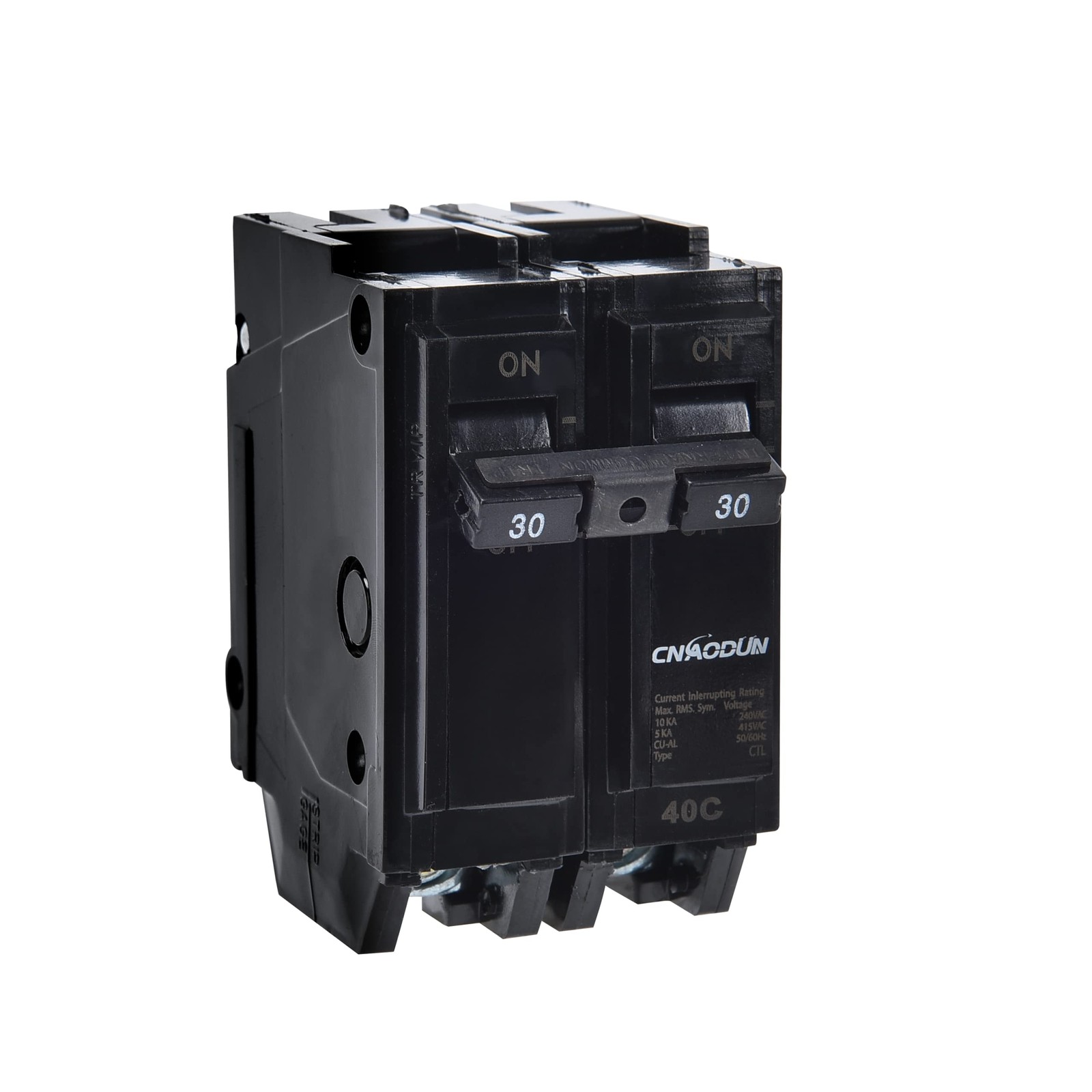 30 Amp Breaker, 2 Pole Circuit Breaker 120/240VAC 10KA Plug-in Mount