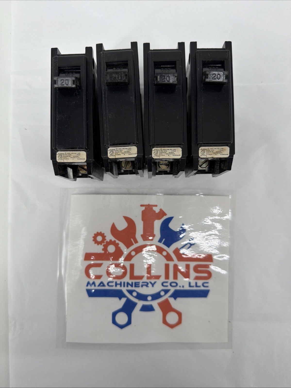 (Lot of 4) GTE Sylvania C120, 20A, 1 Pole, Type C, 120/240V, Plug In