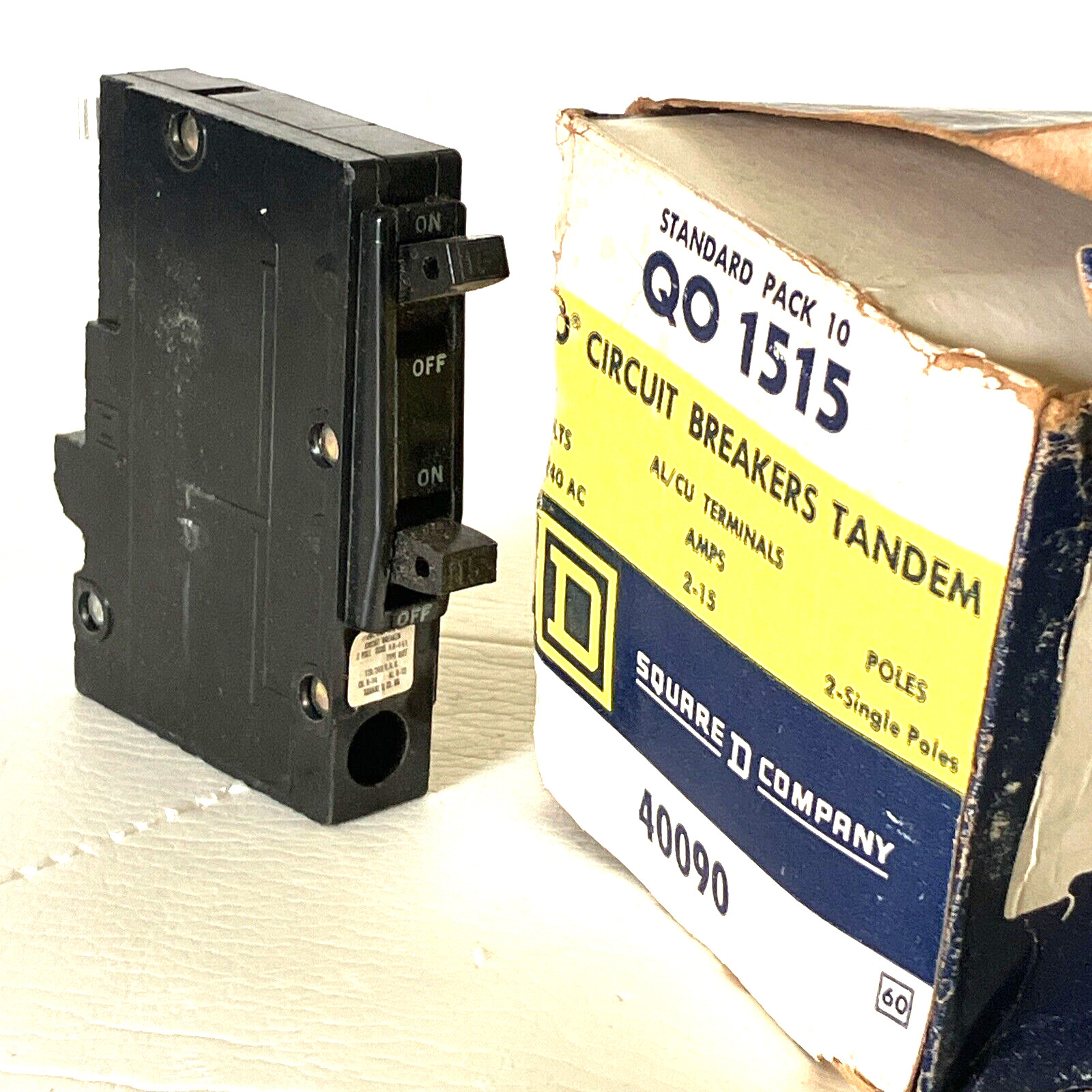 Square D QO1515 15 Amp 1 Pole Piggyback Metal Clip QOT1515 Clamp connect NEW!