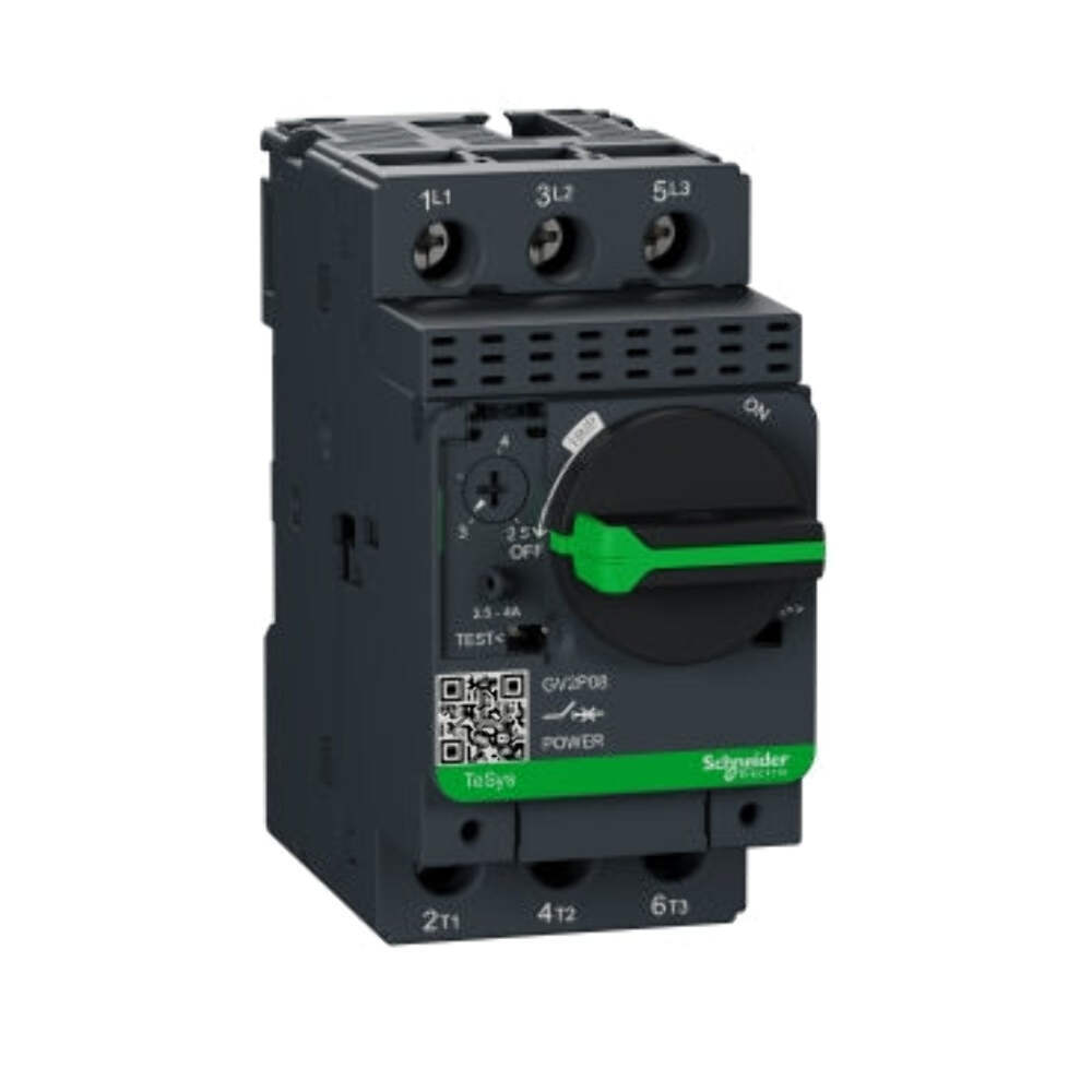 GV2P08 – Square D TeSys GV2 3-Pole 4A 690VAC Thermal Magnetic Motor Starter