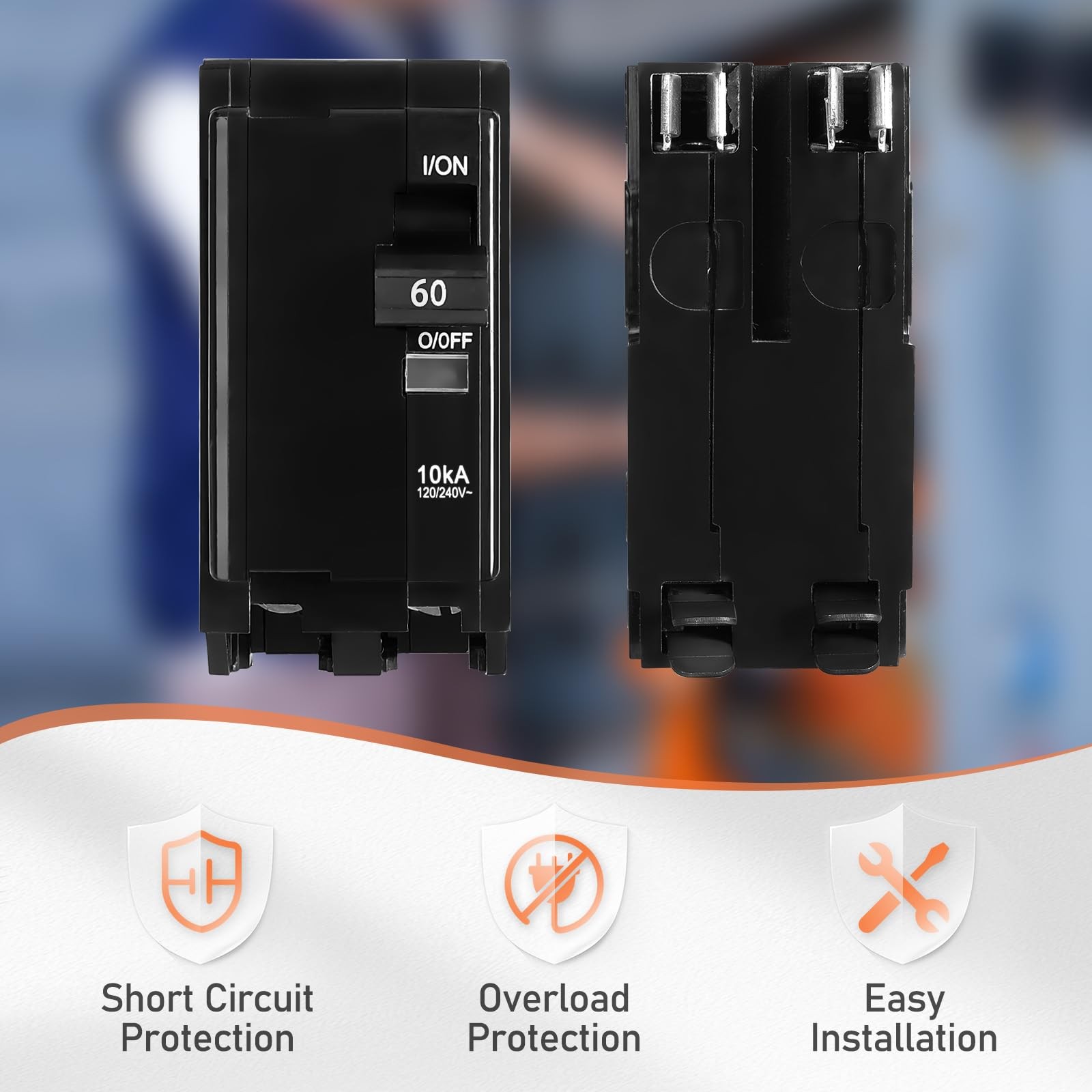 QO260CP 60 Amp 2P Circuit Breaker Compatible SD QO Load Center Indicator Light