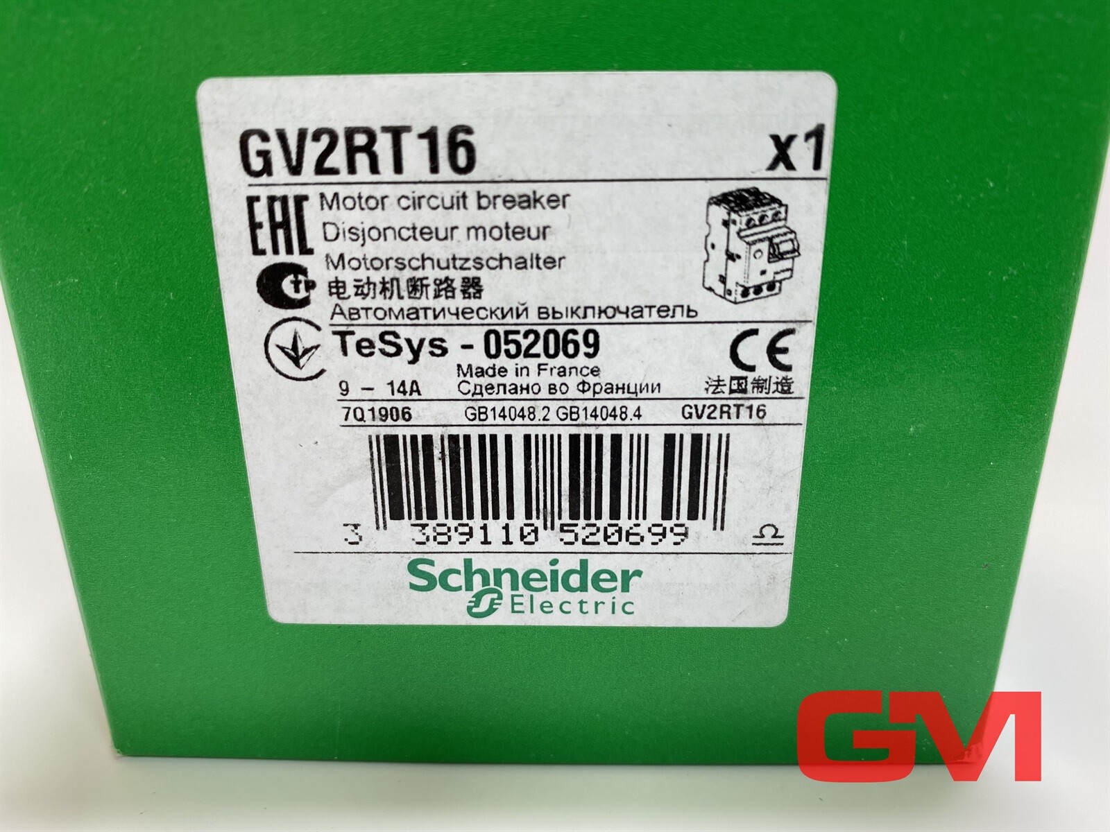 Schneider Electric Motor Circuit Breaker GV2RT16 3P 9-14A