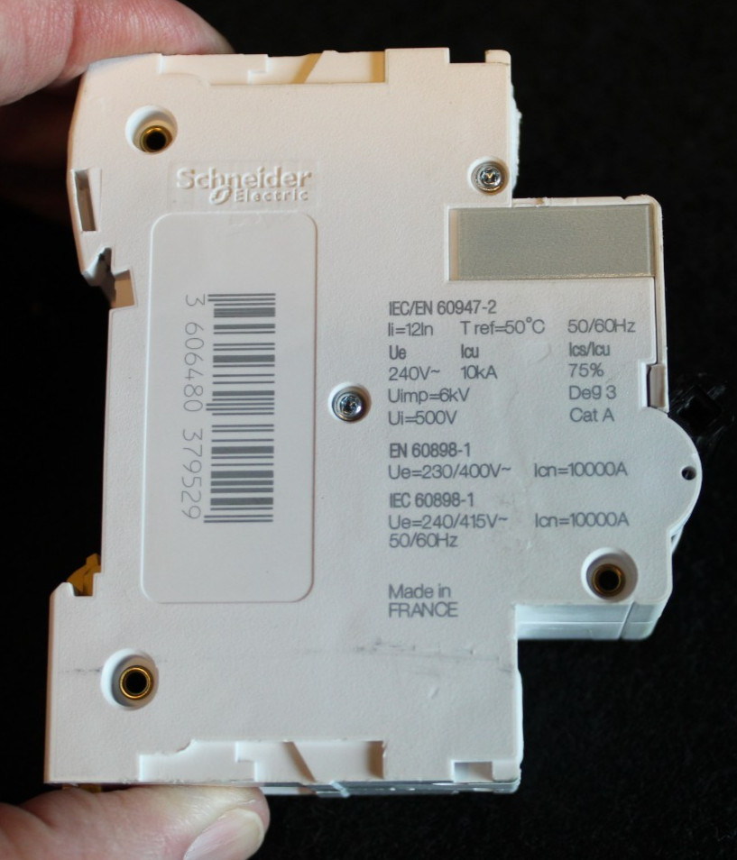 Schneider Electric 1 Pole 125 Amp Circuit Breaker C120N D 125A A9N18381