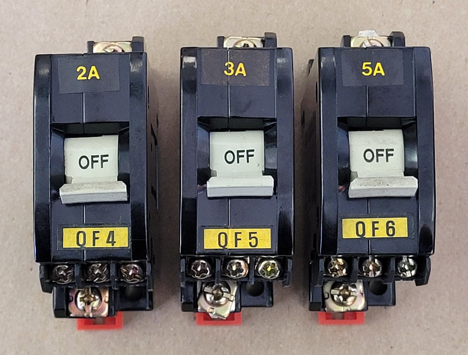 DACO DCP51DF CIRCUIT PROTECTOR 2A 3A 5A AC220V 50AF, LOT OF 3