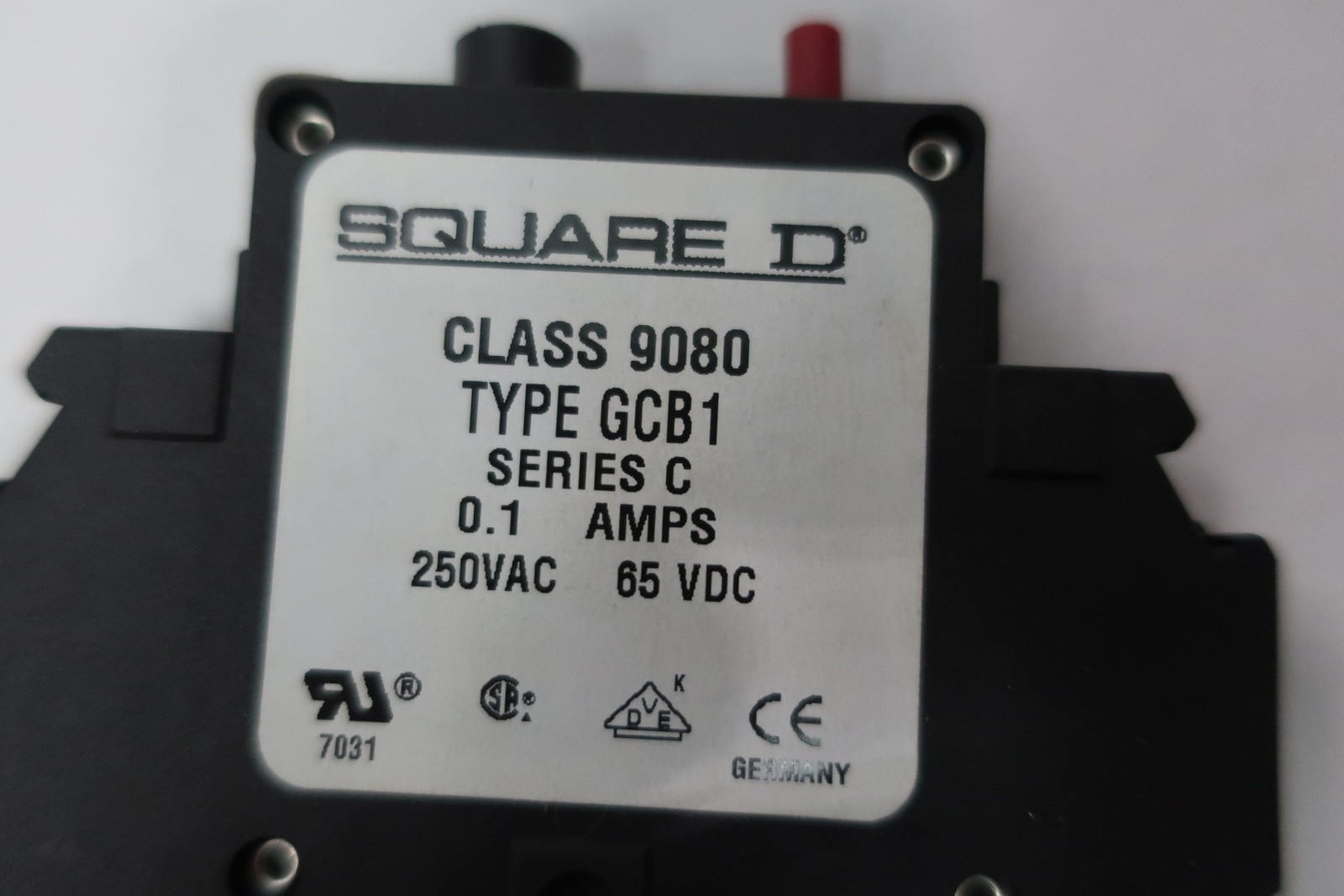 Square D 9080GCB01 Circuit Breaker 0.1a 250v-ac 65v-dc 1p
