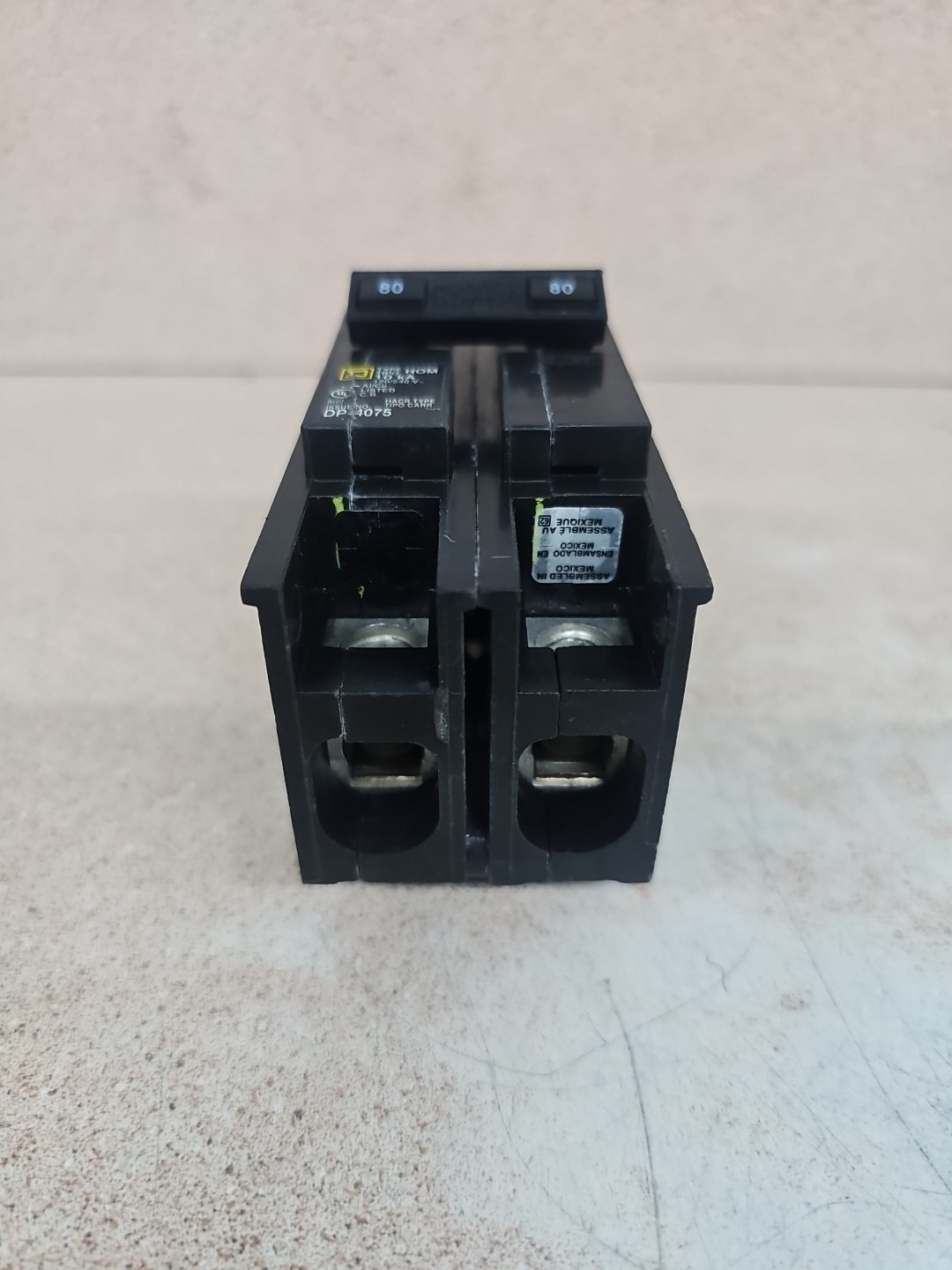 Square D HOM280 2-Pole 80-Amp 120/240V Plug-In Circuit Breaker W# Chipped