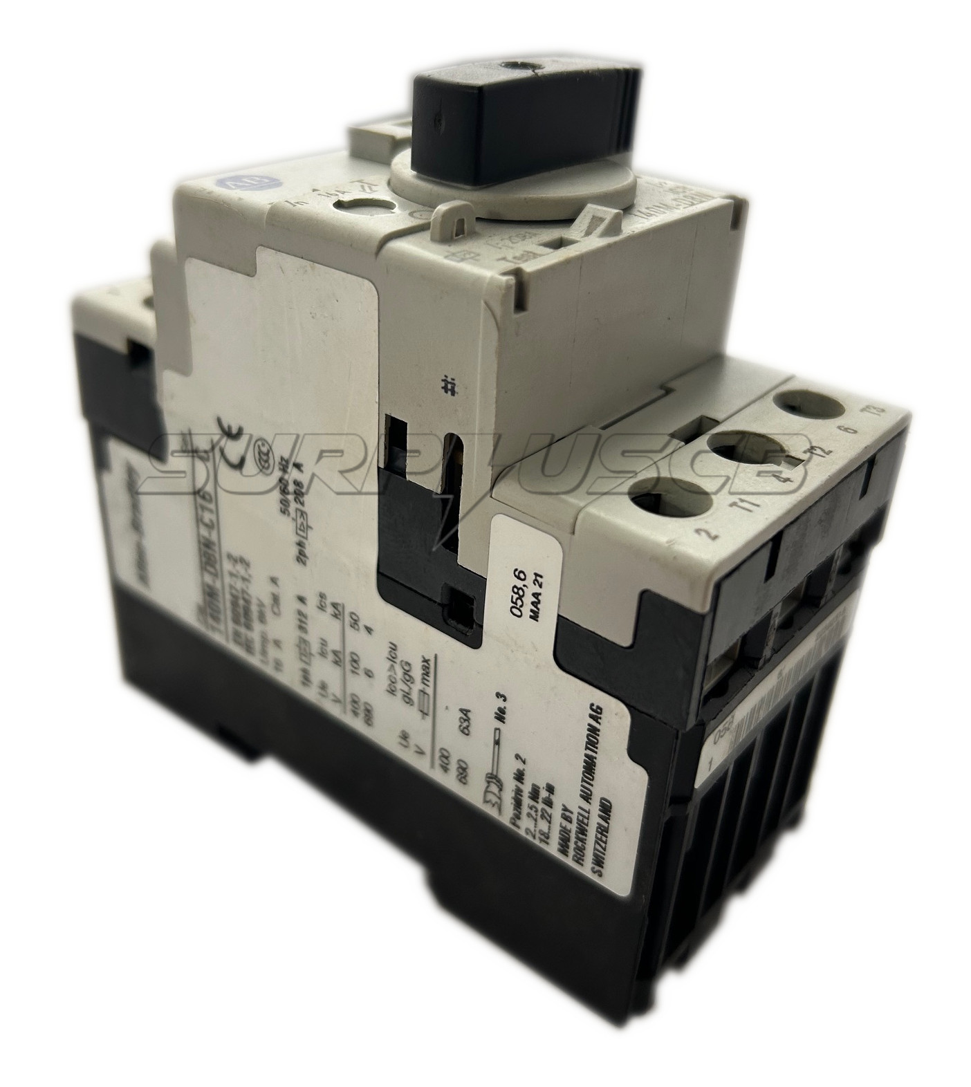 Allen Bradley 140M-D8N-C16 Circuit Breaker, 10-16 Amp, High Break, DIN Rail, 3P
