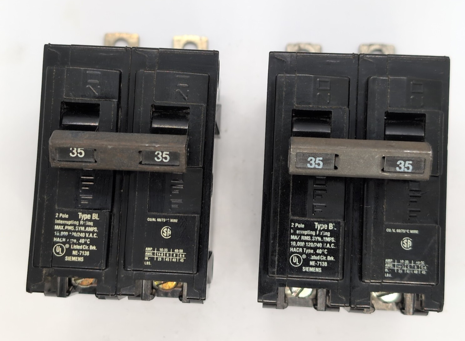 Lot of 2 – SIEMENS ITE BL235 2POLES 35A 120/240VAC CIRCUIT BREAKER [RC 8-3]