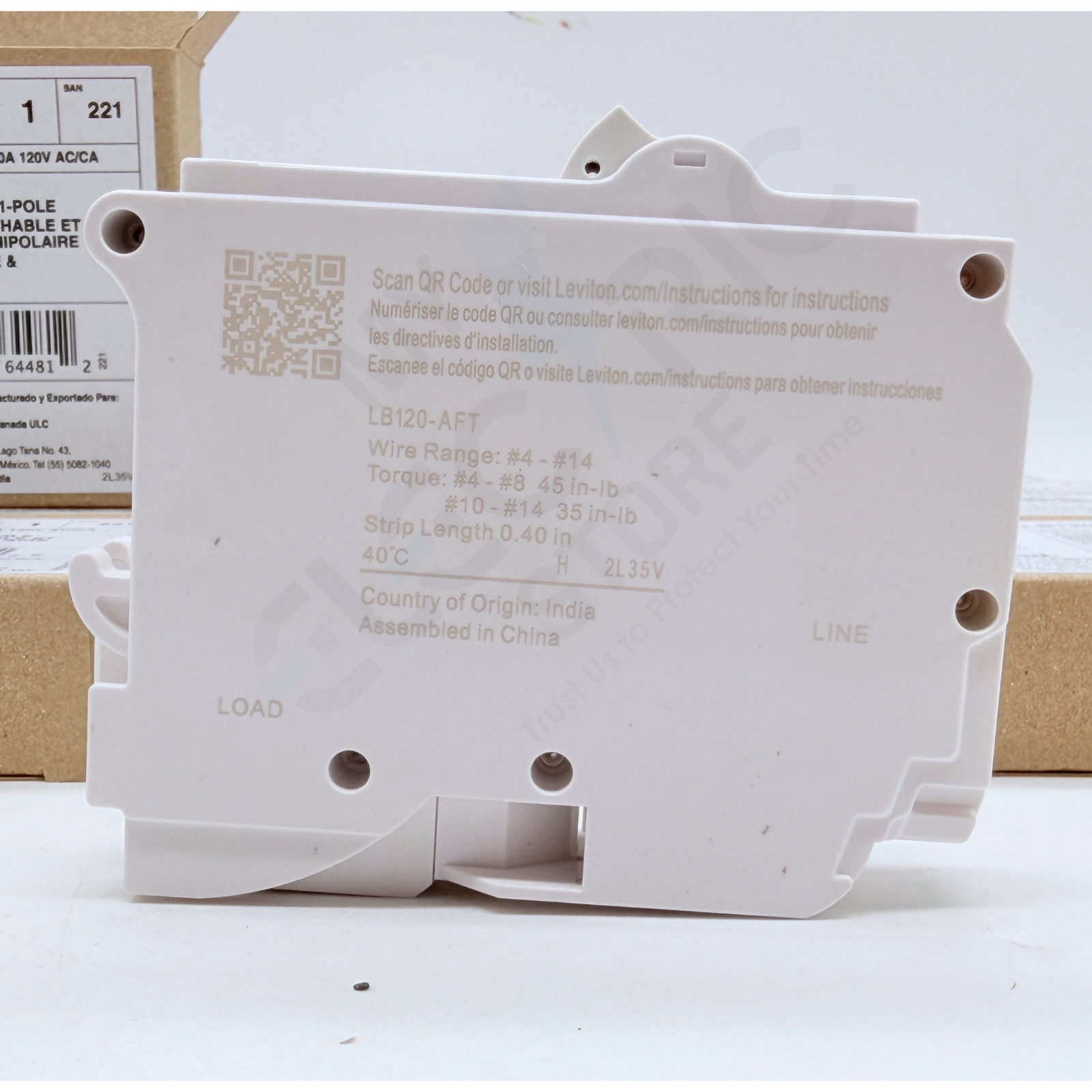 Leviton LB120-AFT 20A Arc Fault AFCI Thermal Magnetic Breaker 120V NEW Lot 10