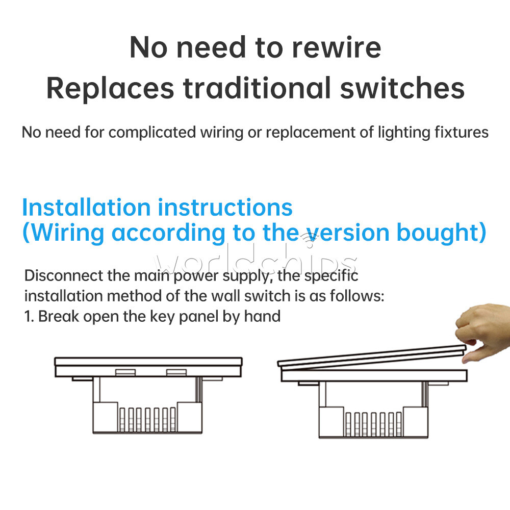 DH-315 Ewelink WiFi Smart Switch Light Control Panel Remote Control Wall Switch