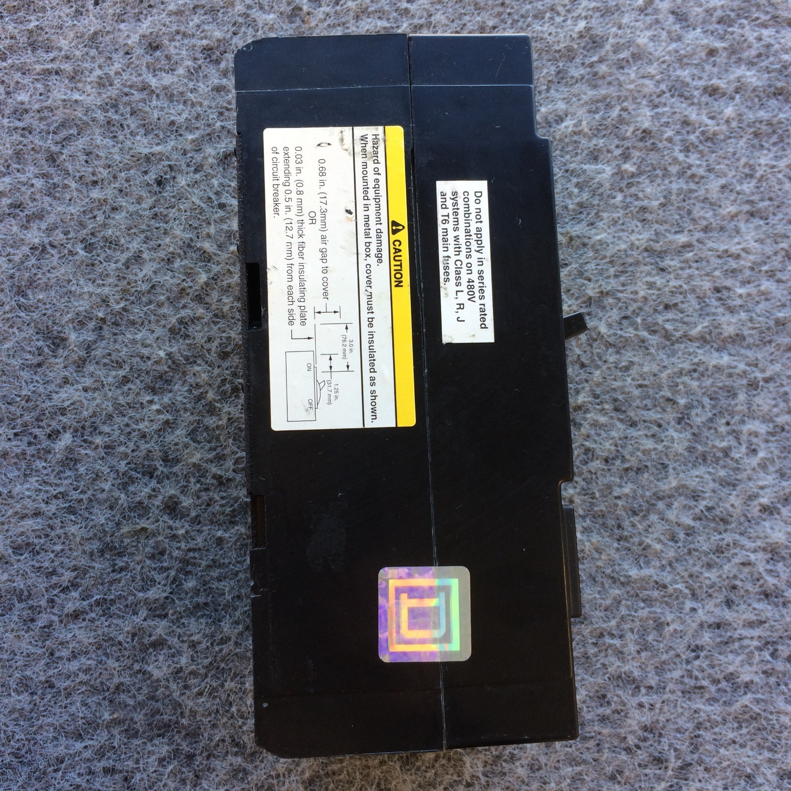 SQUARE D KAL36100 100A 600V 3POLE CIRCUIT BREAKER * Ships Fast *